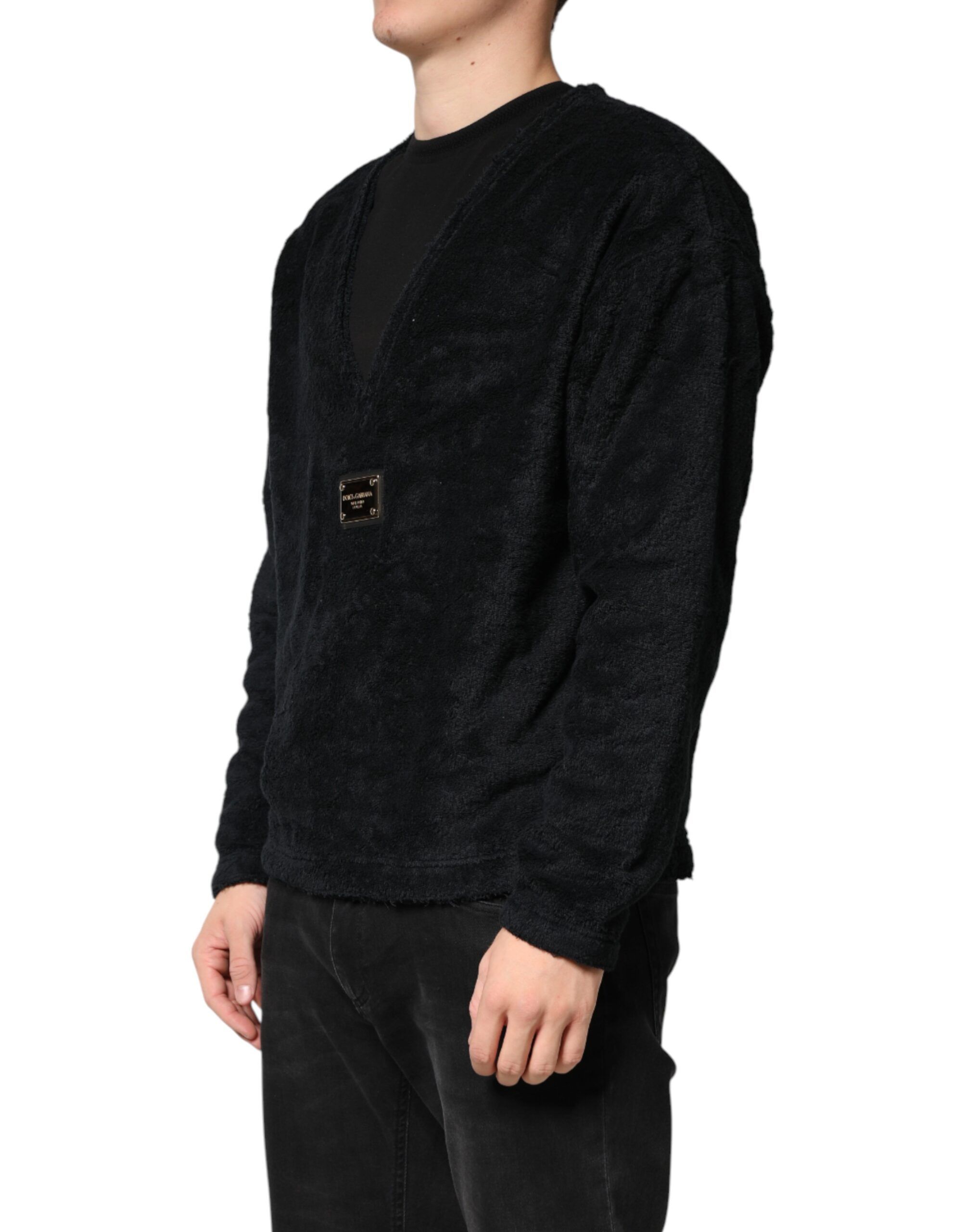 Cotton V-Neck Men Sweatshirt Men's Sweater - Dolce & Gabbana - Modalova