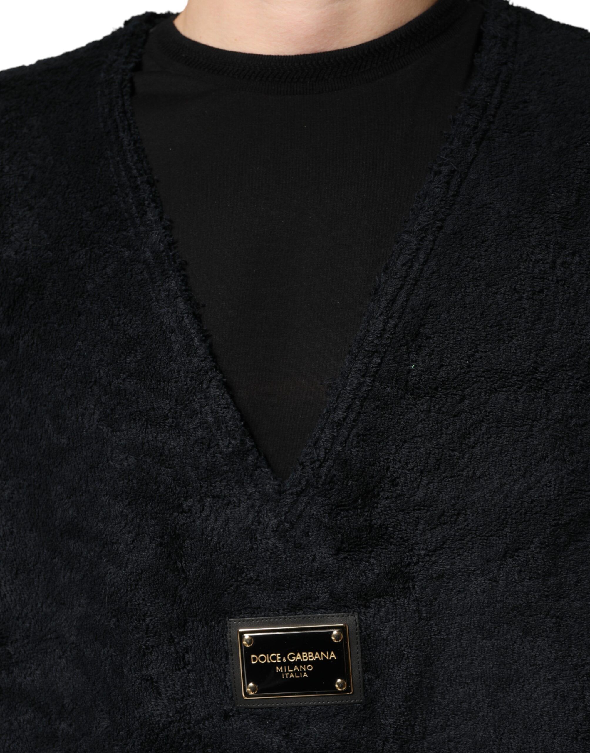 Cotton V-Neck Men Sweatshirt Men's Sweater - Dolce & Gabbana - Modalova