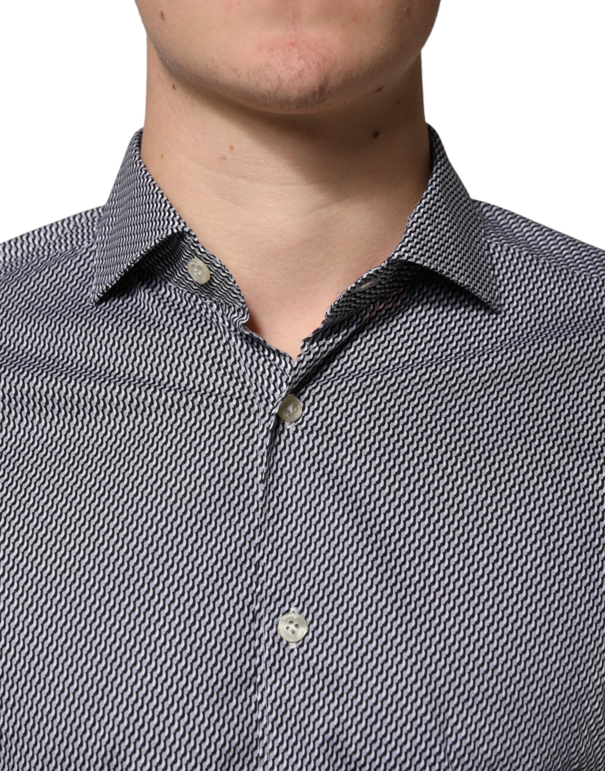 Patterned Long Sleeves Dress Men's Shirt - Domenico Tagliente - Modalova