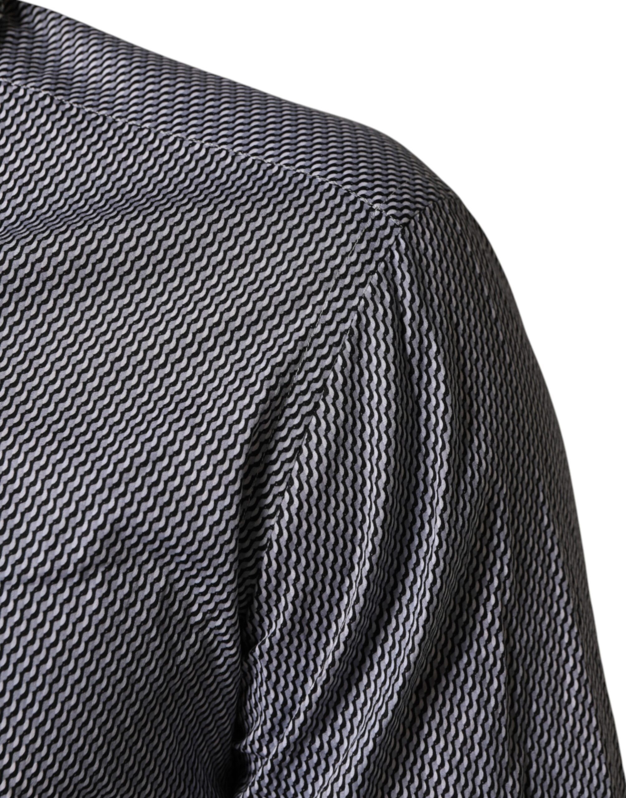 Patterned Long Sleeves Dress Men's Shirt - Domenico Tagliente - Modalova