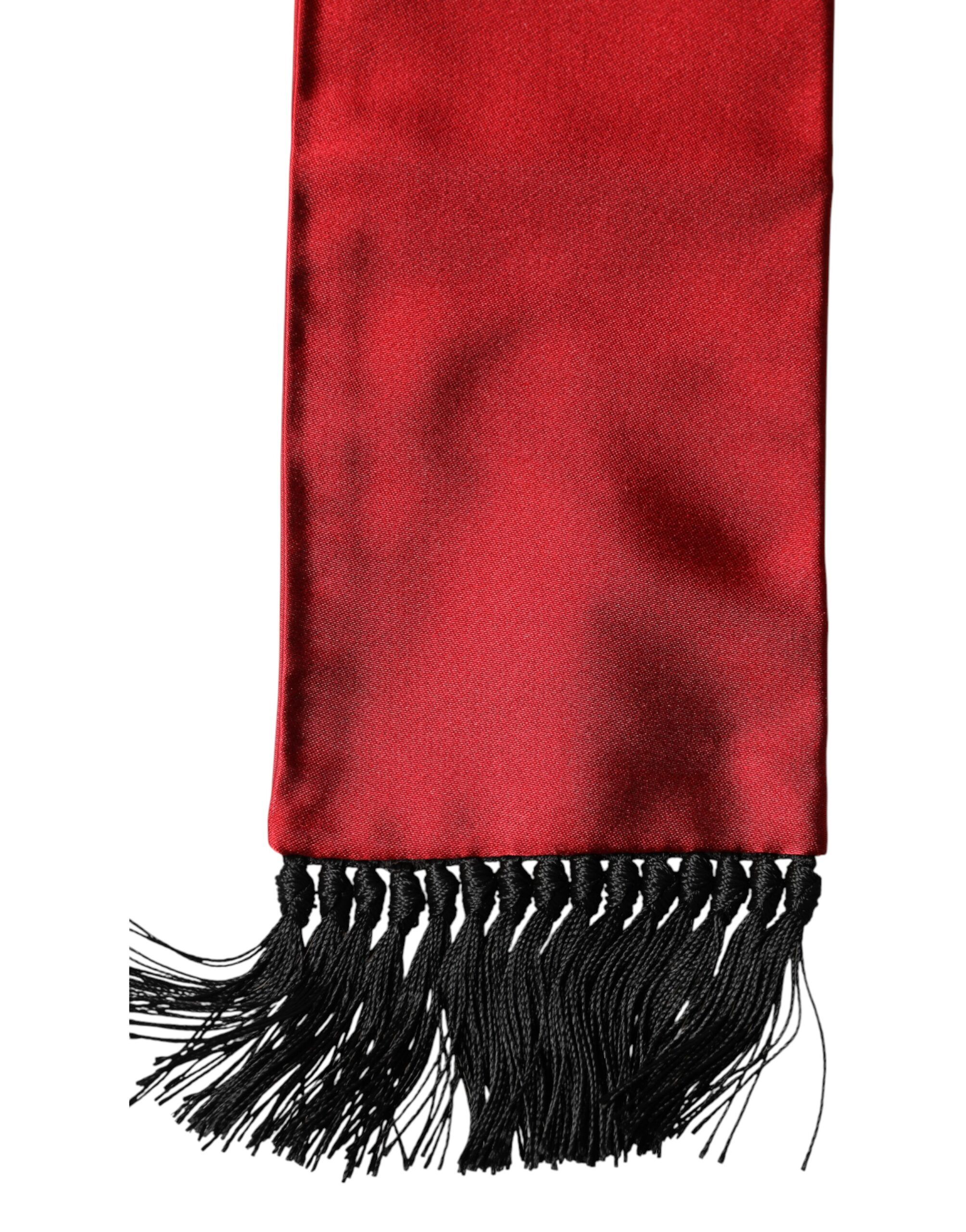 Silk Fringes Neck Wrap Foulard Men's Scarf - Dolce & Gabbana - Modalova