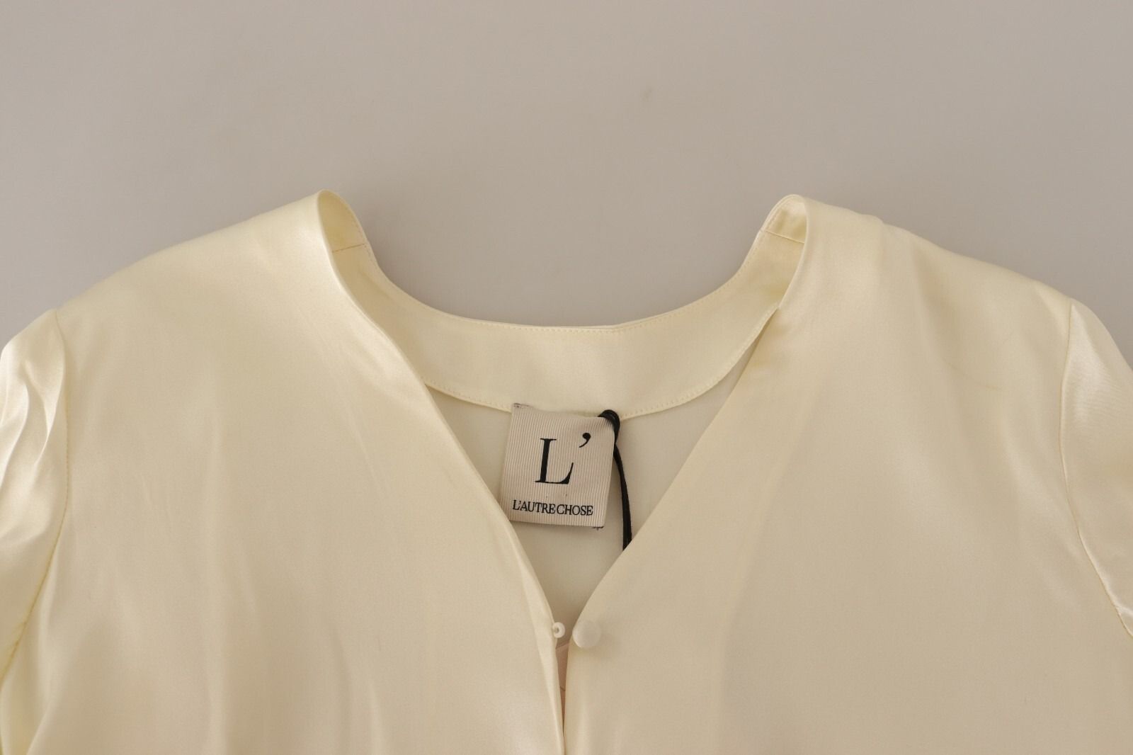 Blouse Silk Short Sleeves V-neck Women's Top (Pre-Owned) - L'Autre Chose - Modalova