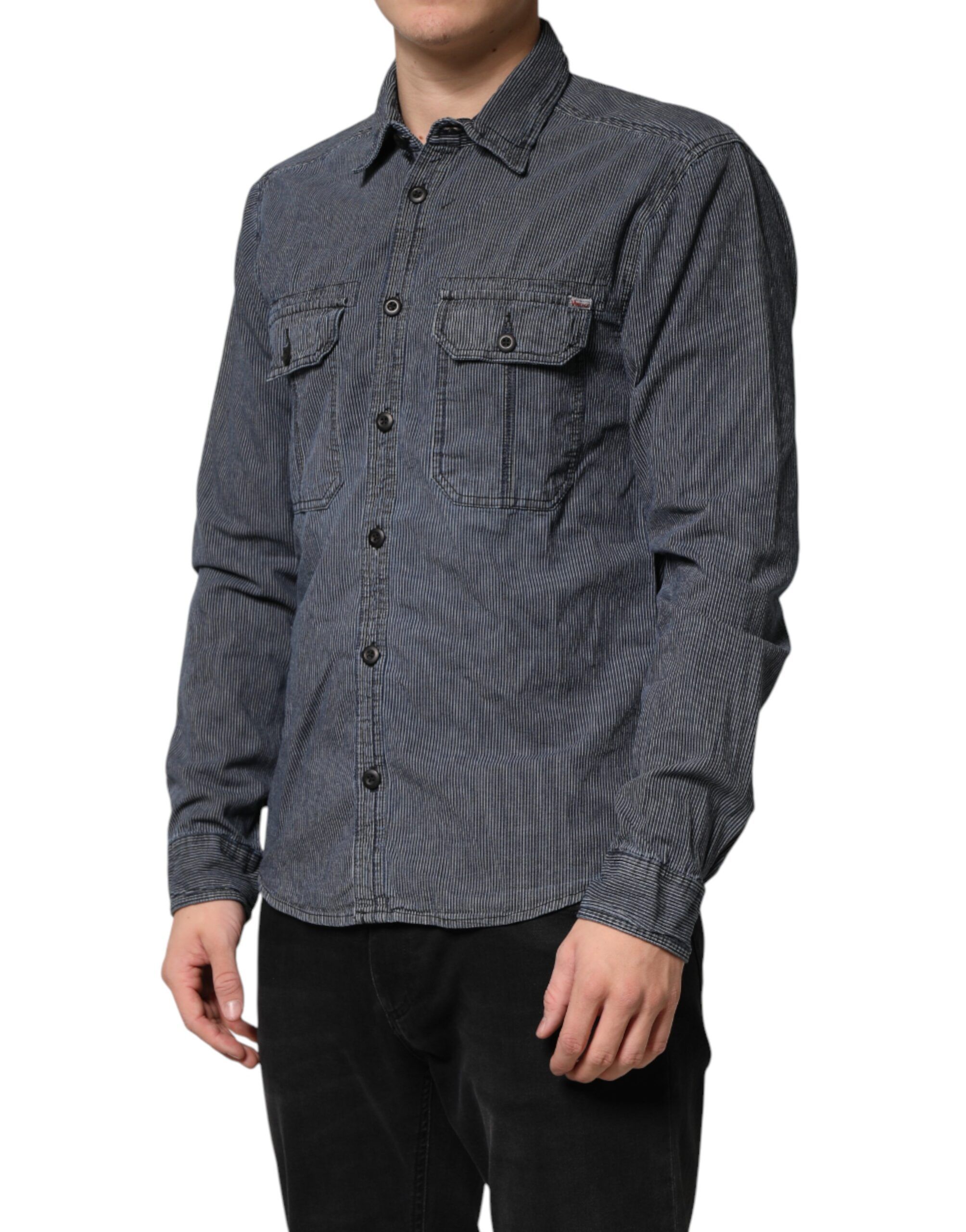 White Button Down Long Sleeves Men Denim Men's Shirt - Jack & Jones - Modalova