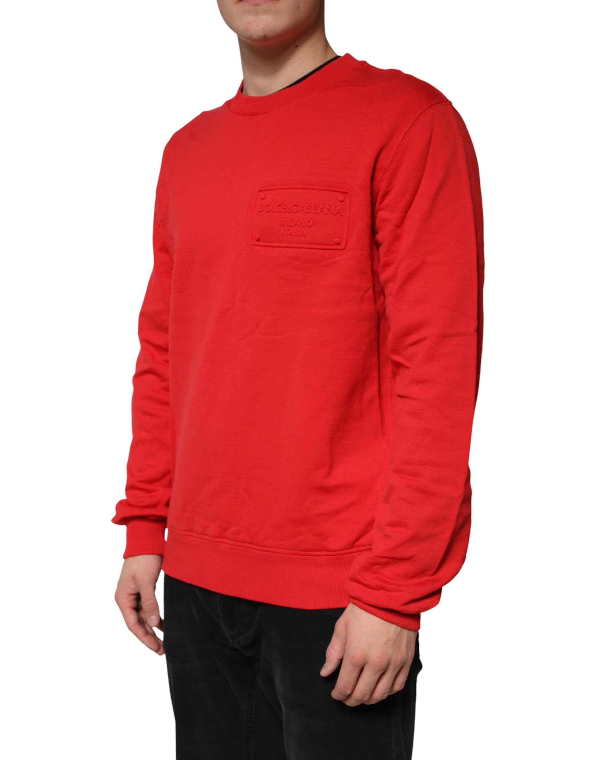 Logo Cotton Crew Neck Sweatshirt Men's Sweater (Pre-Owned) - Dolce & Gabbana - Modalova
