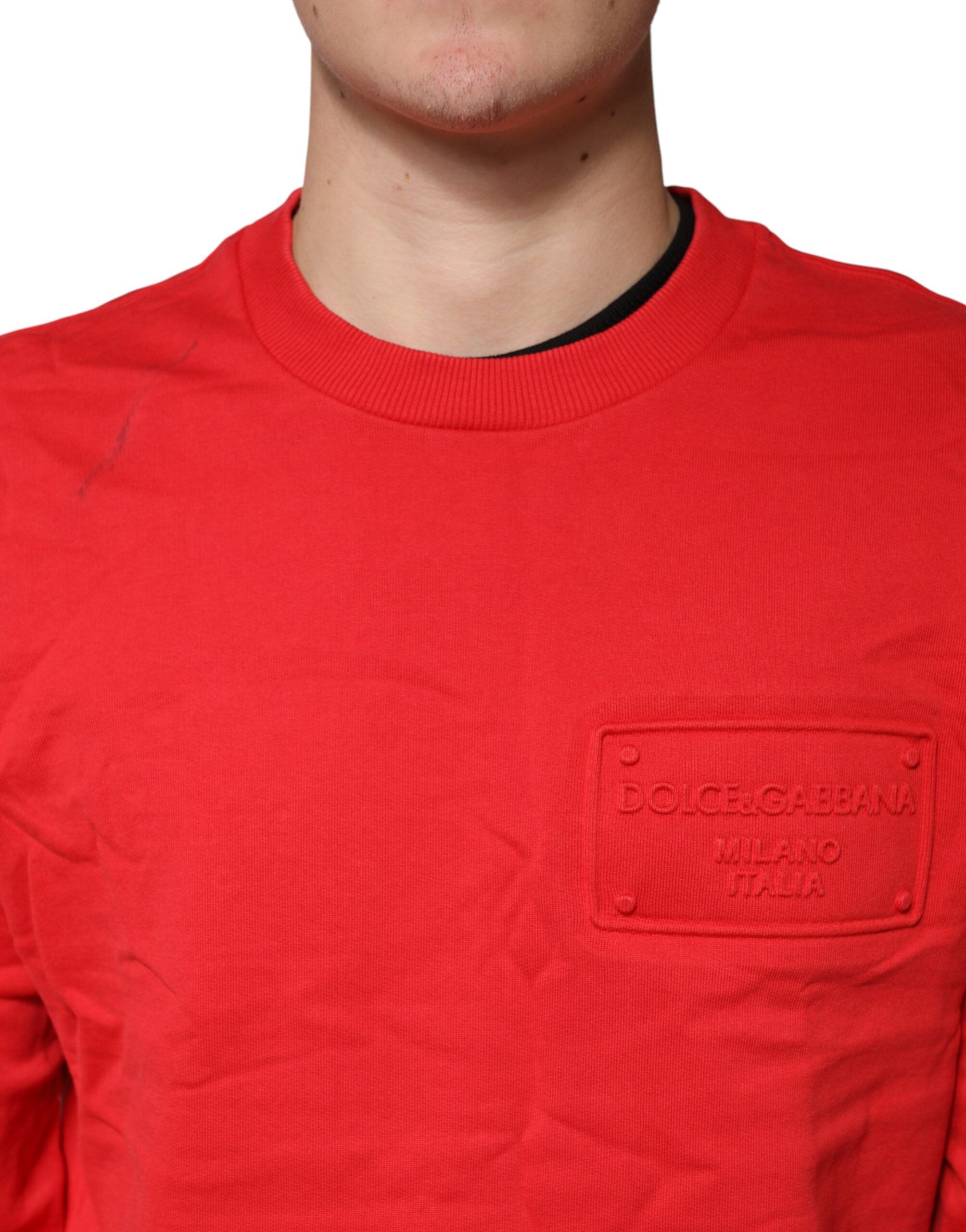 Logo Cotton Crew Neck Sweatshirt Men's Sweater (Pre-Owned) - Dolce & Gabbana - Modalova