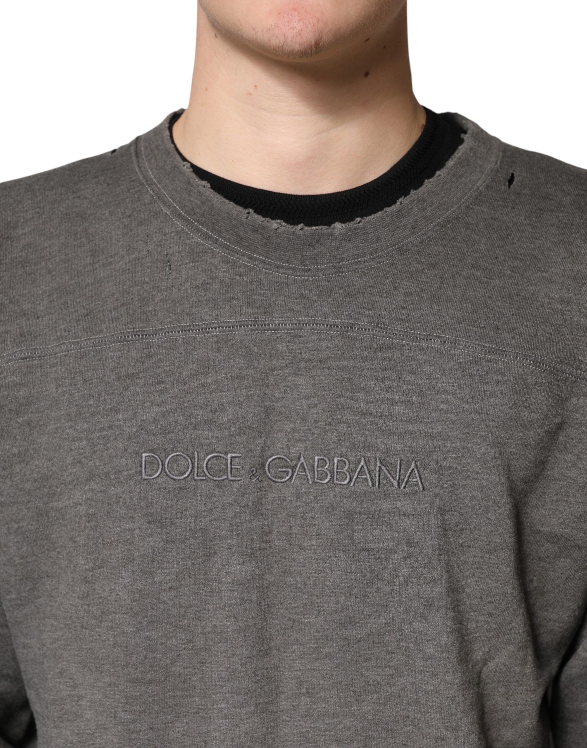 Cotton Crew Neck Men Sweatshirt Men's Sweater - Dolce & Gabbana - Modalova