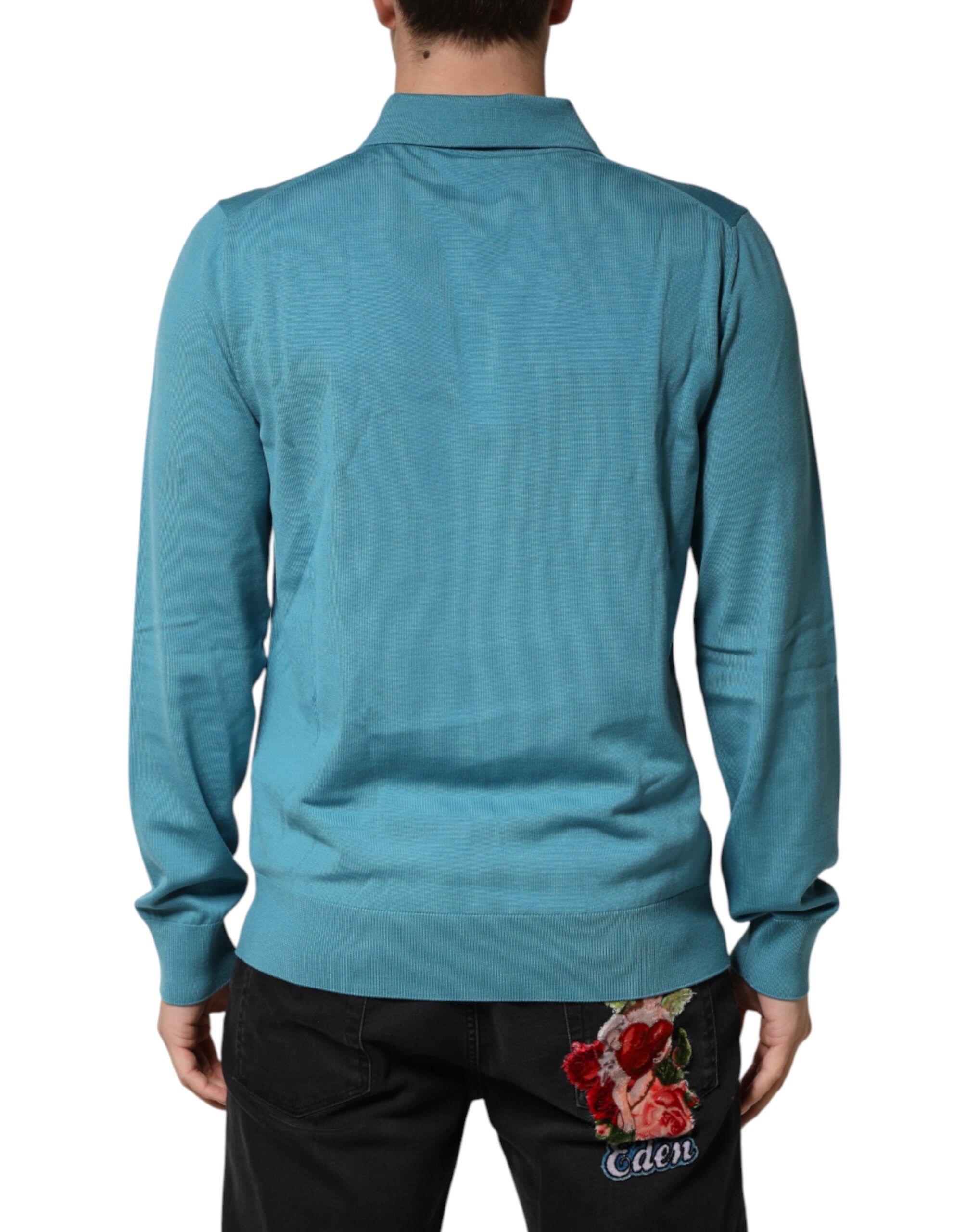 Wool Collared Polo Pullover Men's Sweater - Dolce & Gabbana - Modalova