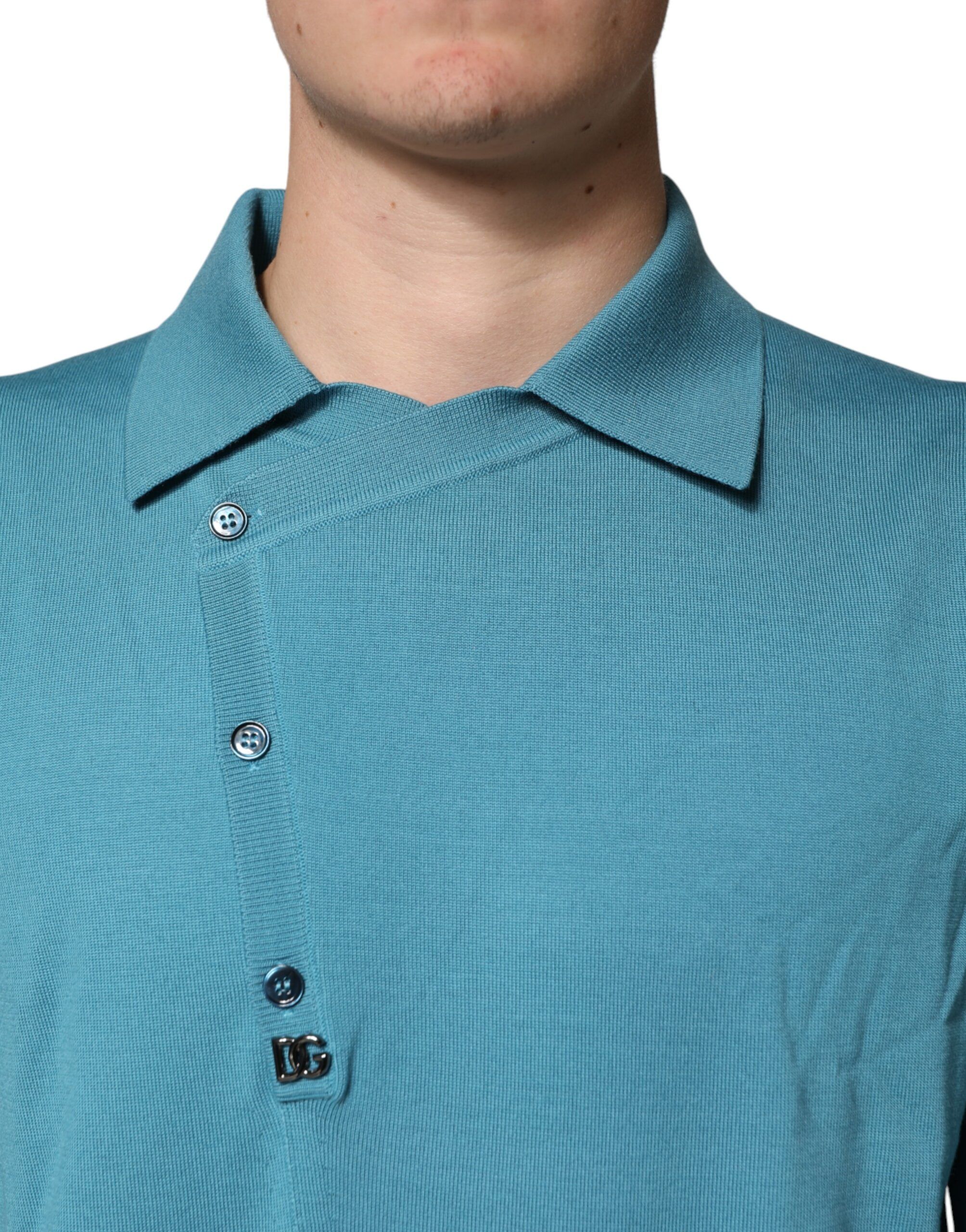 Wool Collared Polo Pullover Men's Sweater - Dolce & Gabbana - Modalova