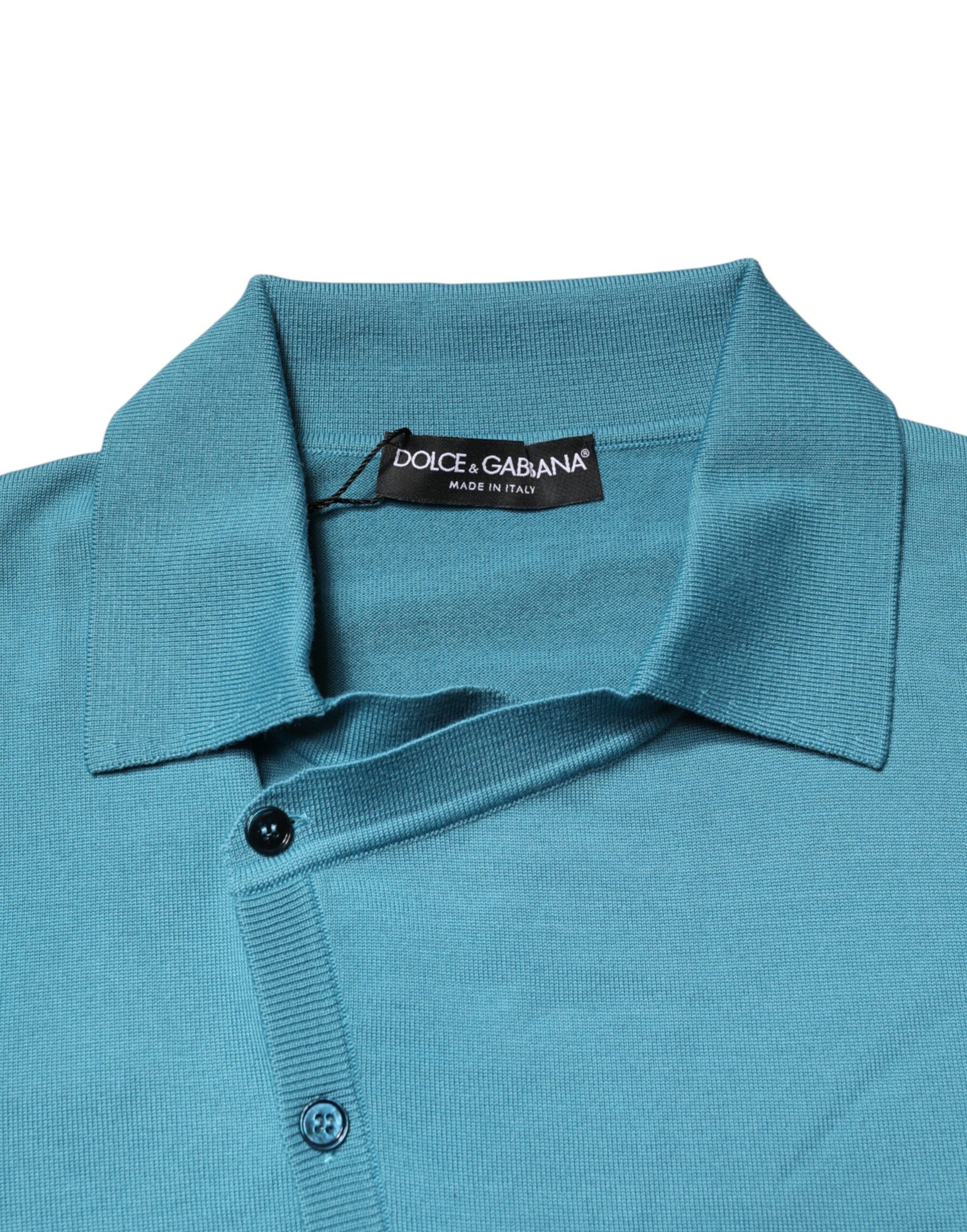 Wool Collared Polo Pullover Men's Sweater - Dolce & Gabbana - Modalova