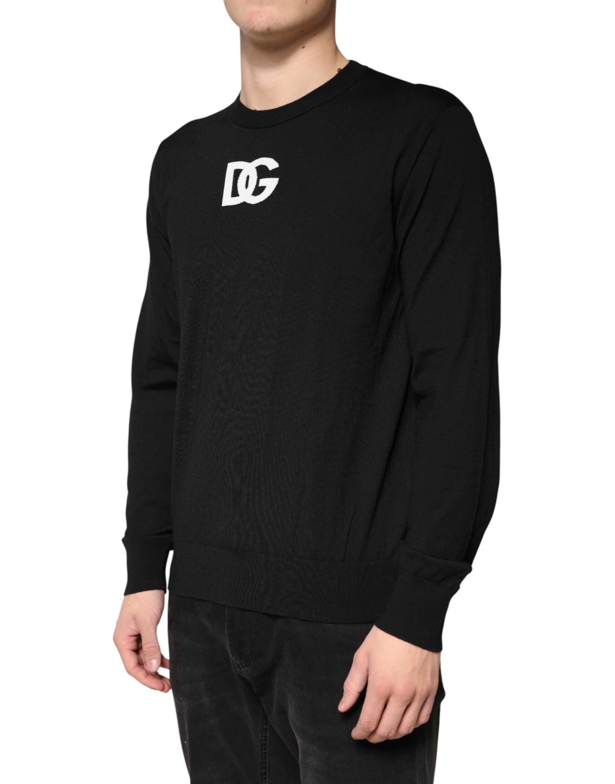 Wool DG Crew Neck Men Pullover Men's Sweater - Dolce & Gabbana - Modalova