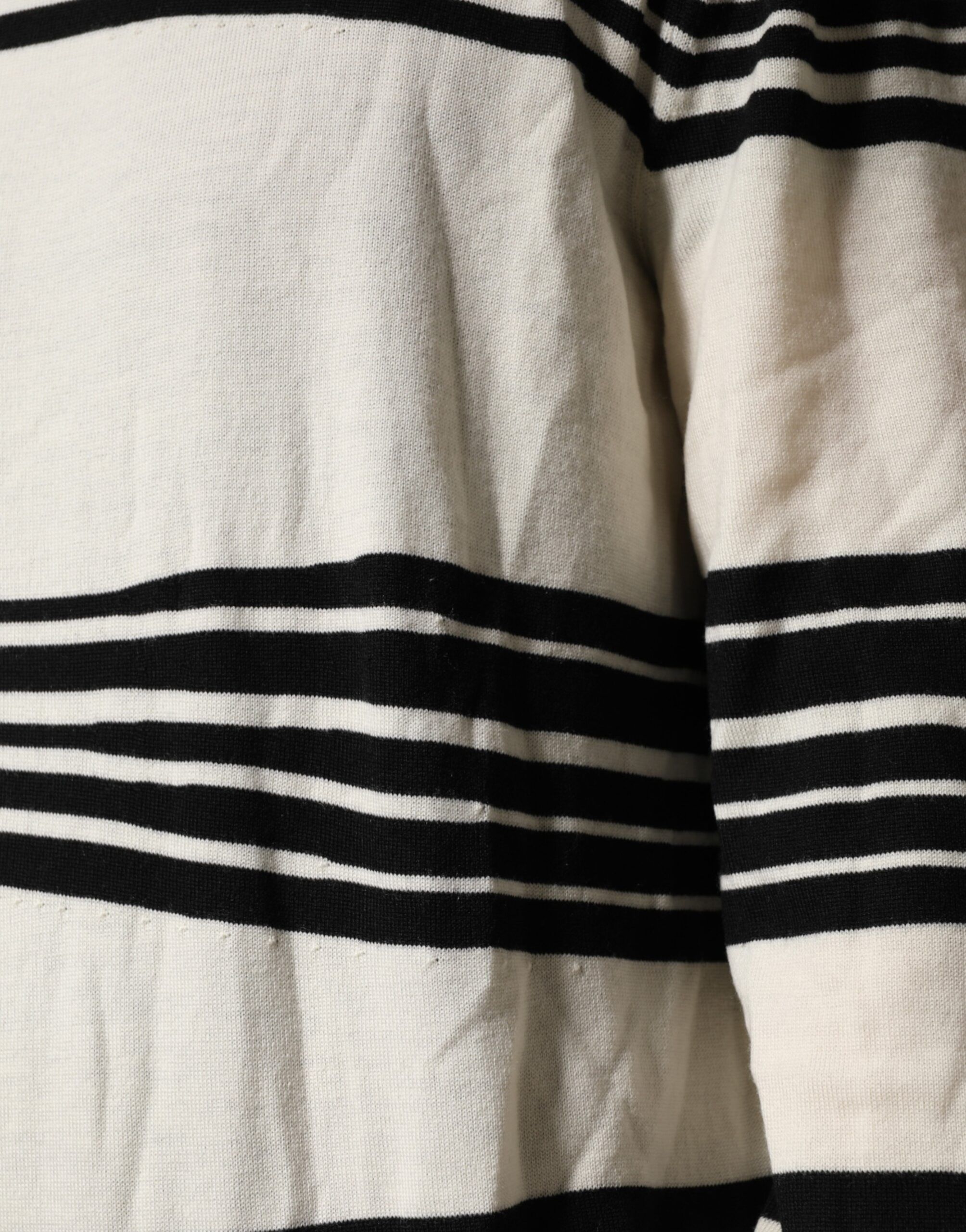 Black White Stripe CrewNeck Pullover Men's Sweater - Dolce & Gabbana - Modalova
