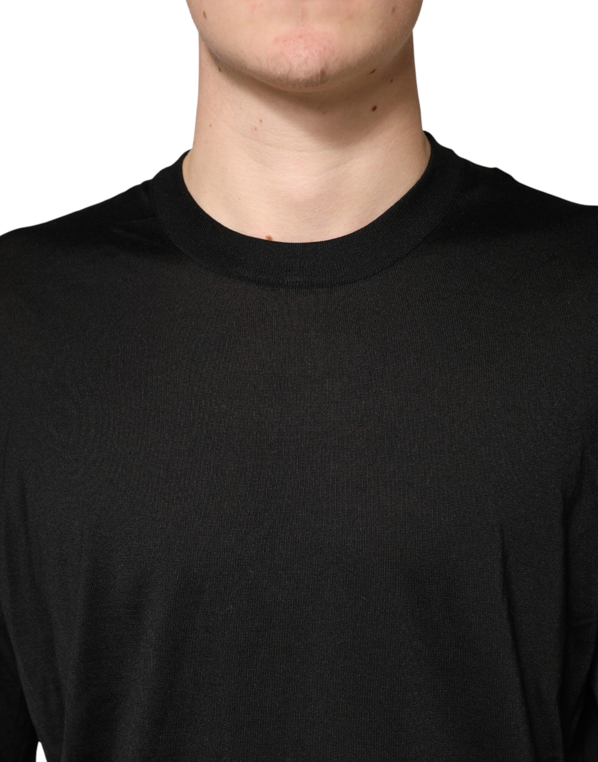 Silk Men Crew Neck Pullover Men's Sweater - Dolce & Gabbana - Modalova