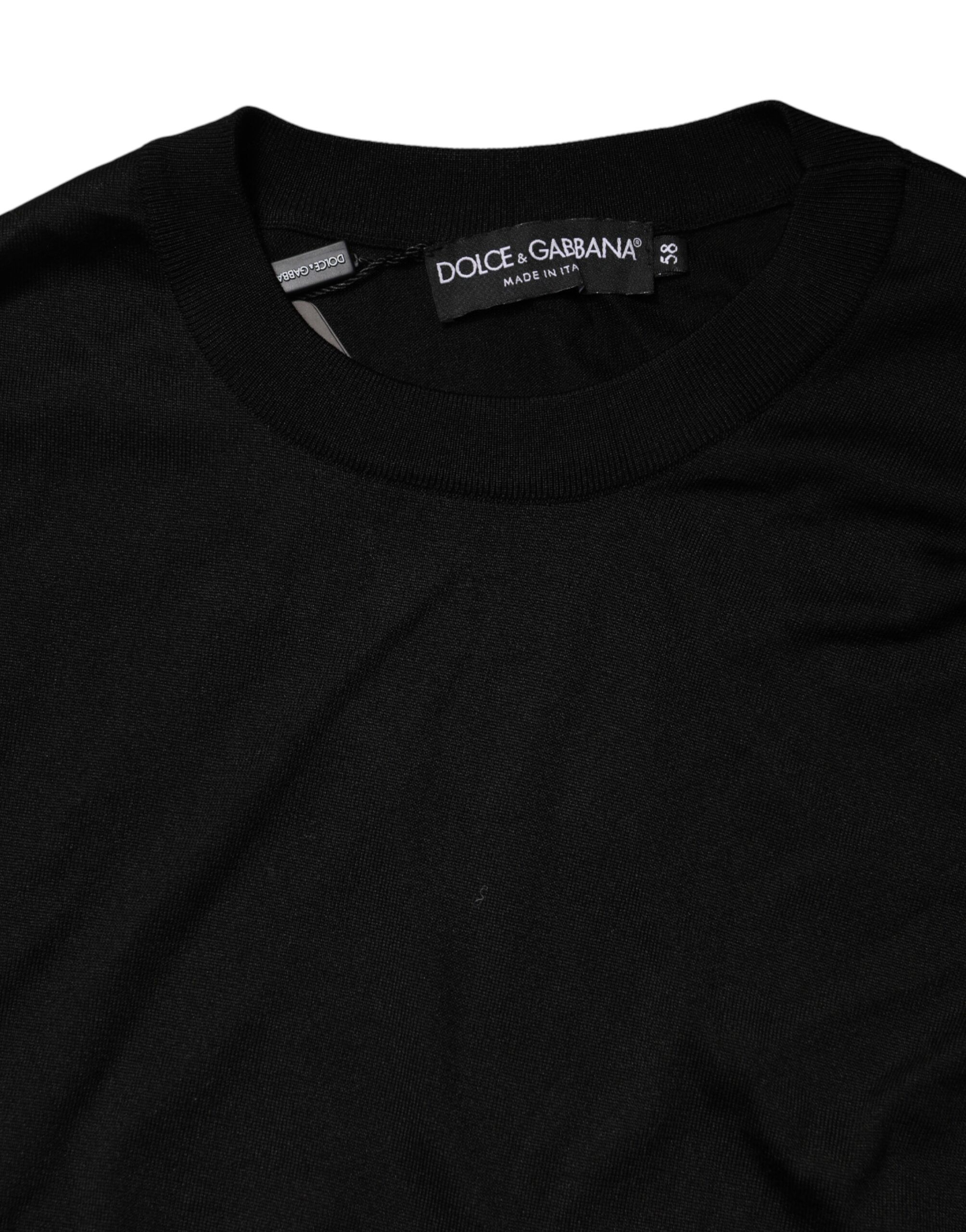 Silk Men Crew Neck Pullover Men's Sweater - Dolce & Gabbana - Modalova