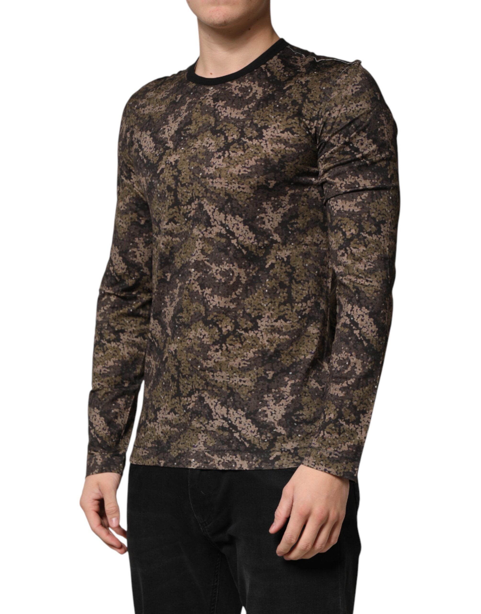 Camouflage Long Sleeves Men's T-shirt - Dolce & Gabbana - Modalova