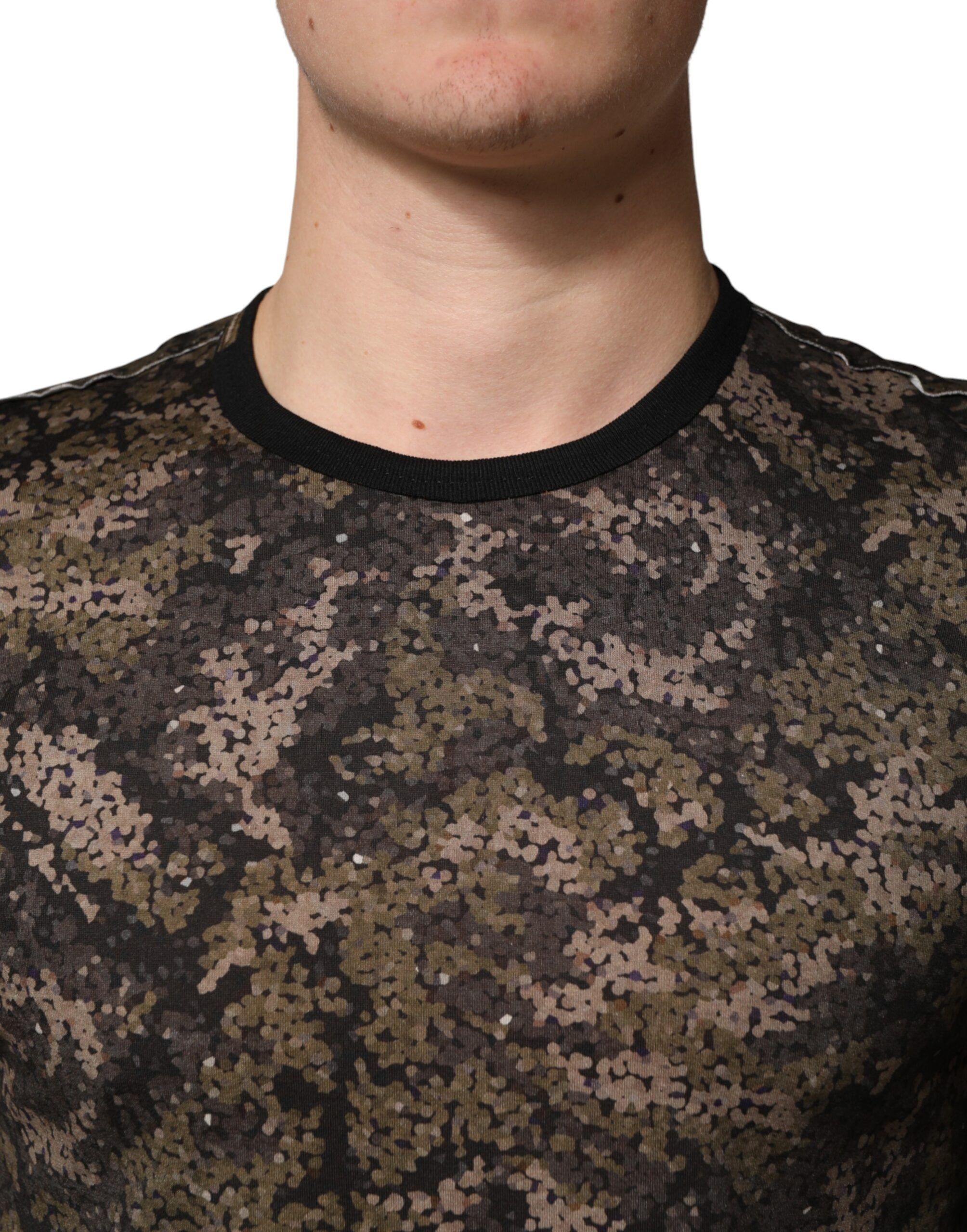 Camouflage Long Sleeves Men's T-shirt - Dolce & Gabbana - Modalova