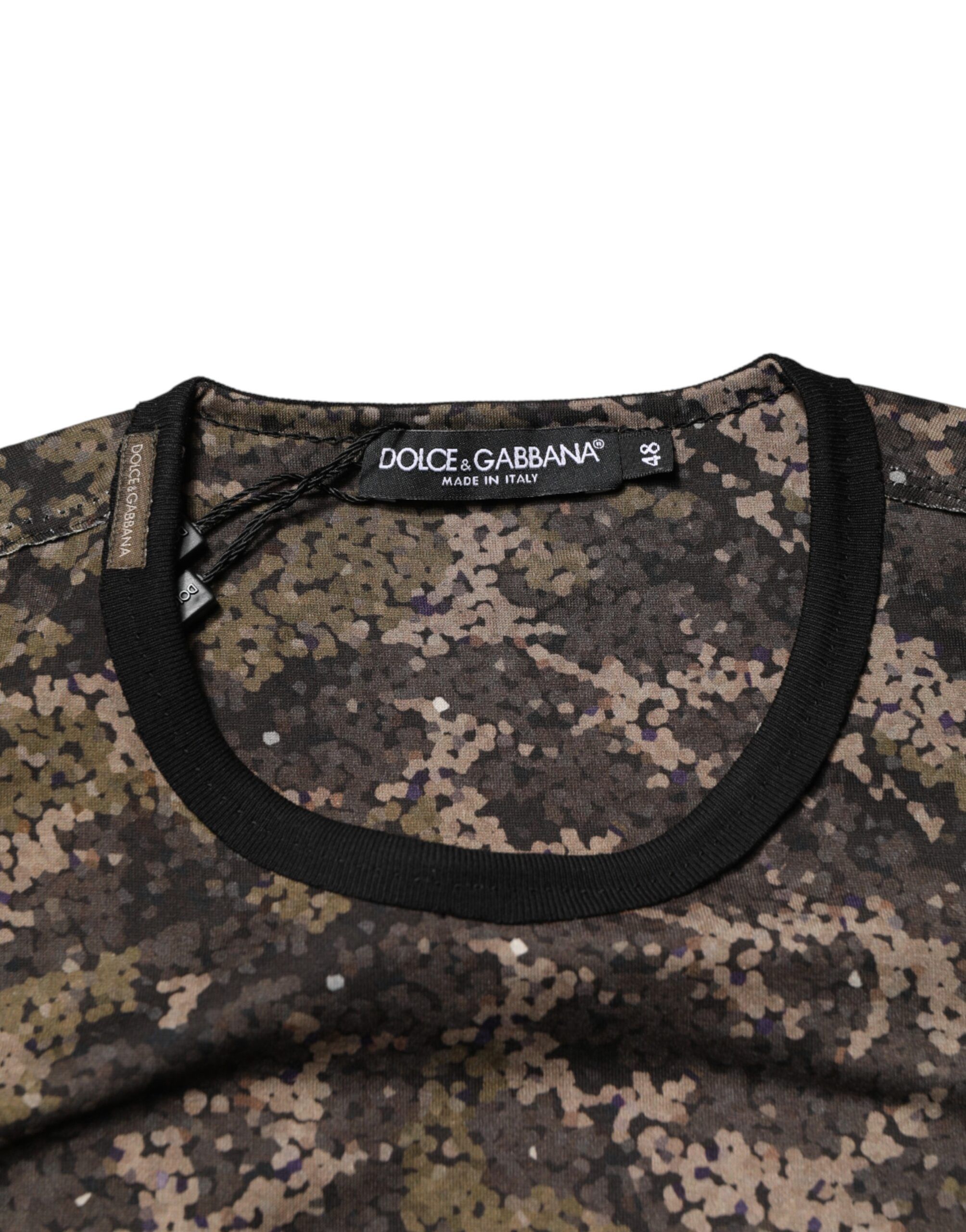 Camouflage Long Sleeves Men's T-shirt - Dolce & Gabbana - Modalova