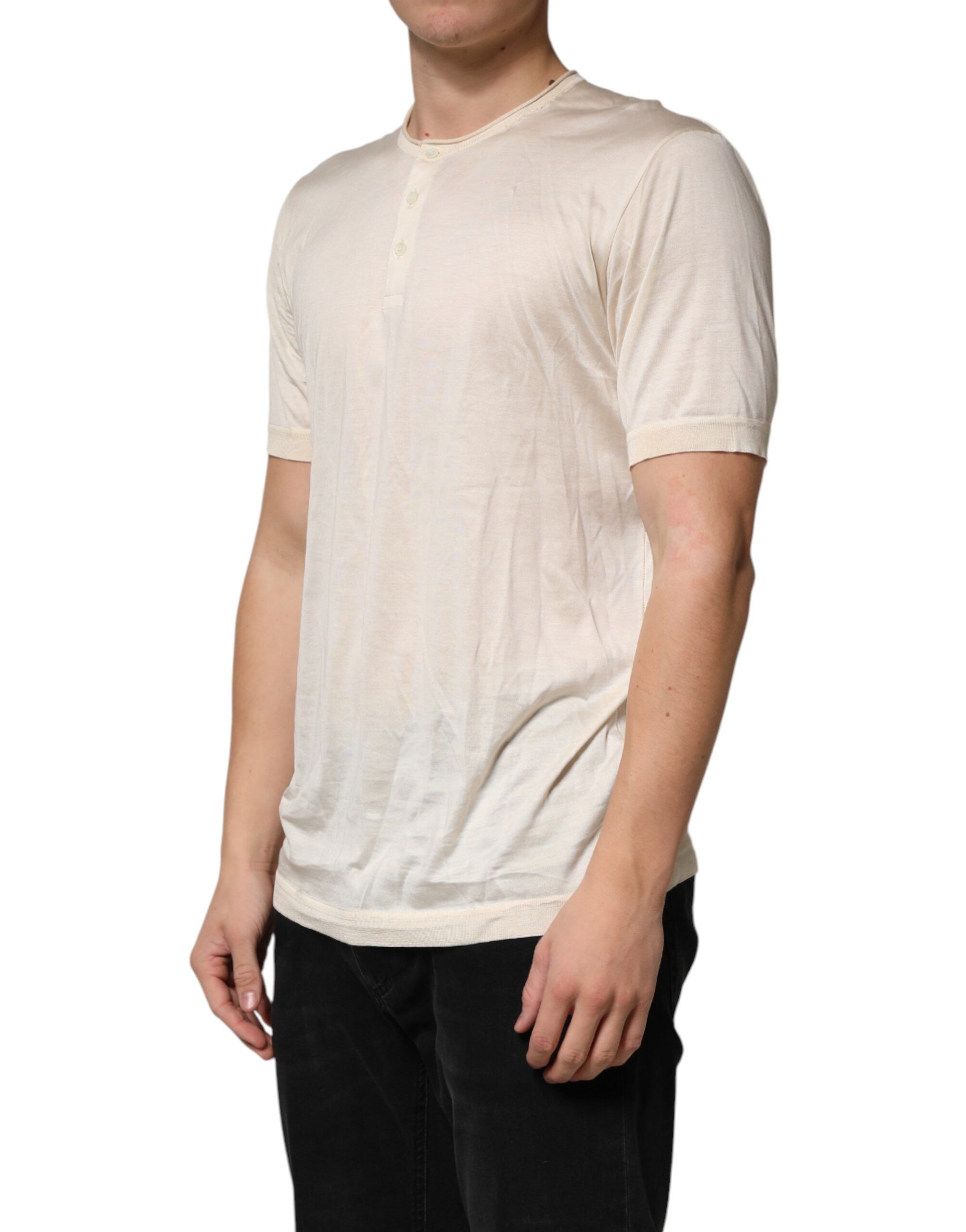Cotton Blend Men Henley Men's T-shirt (Pre-Owned) - Dolce & Gabbana - Modalova