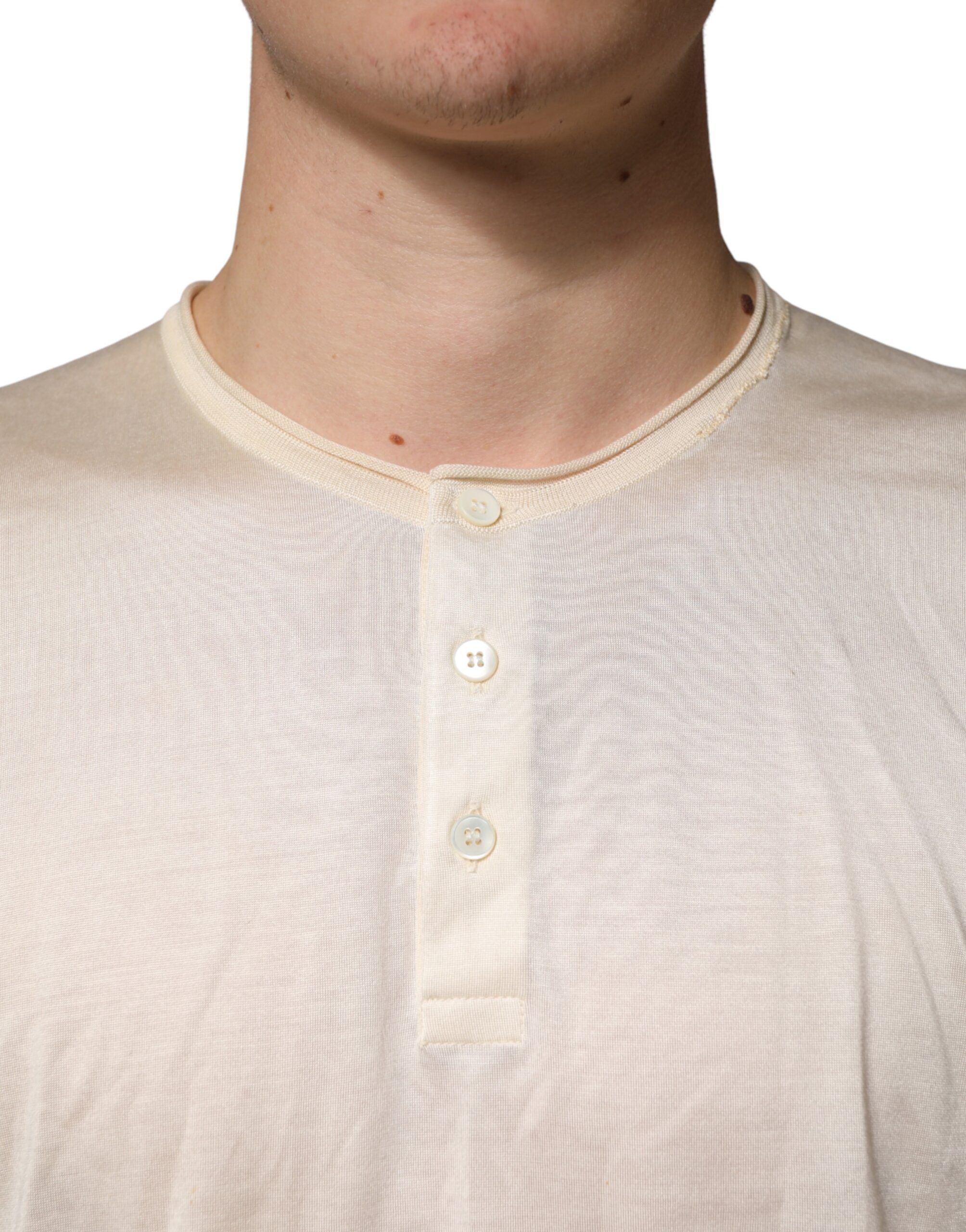 Cotton Blend Men Henley Men's T-shirt (Pre-Owned) - Dolce & Gabbana - Modalova