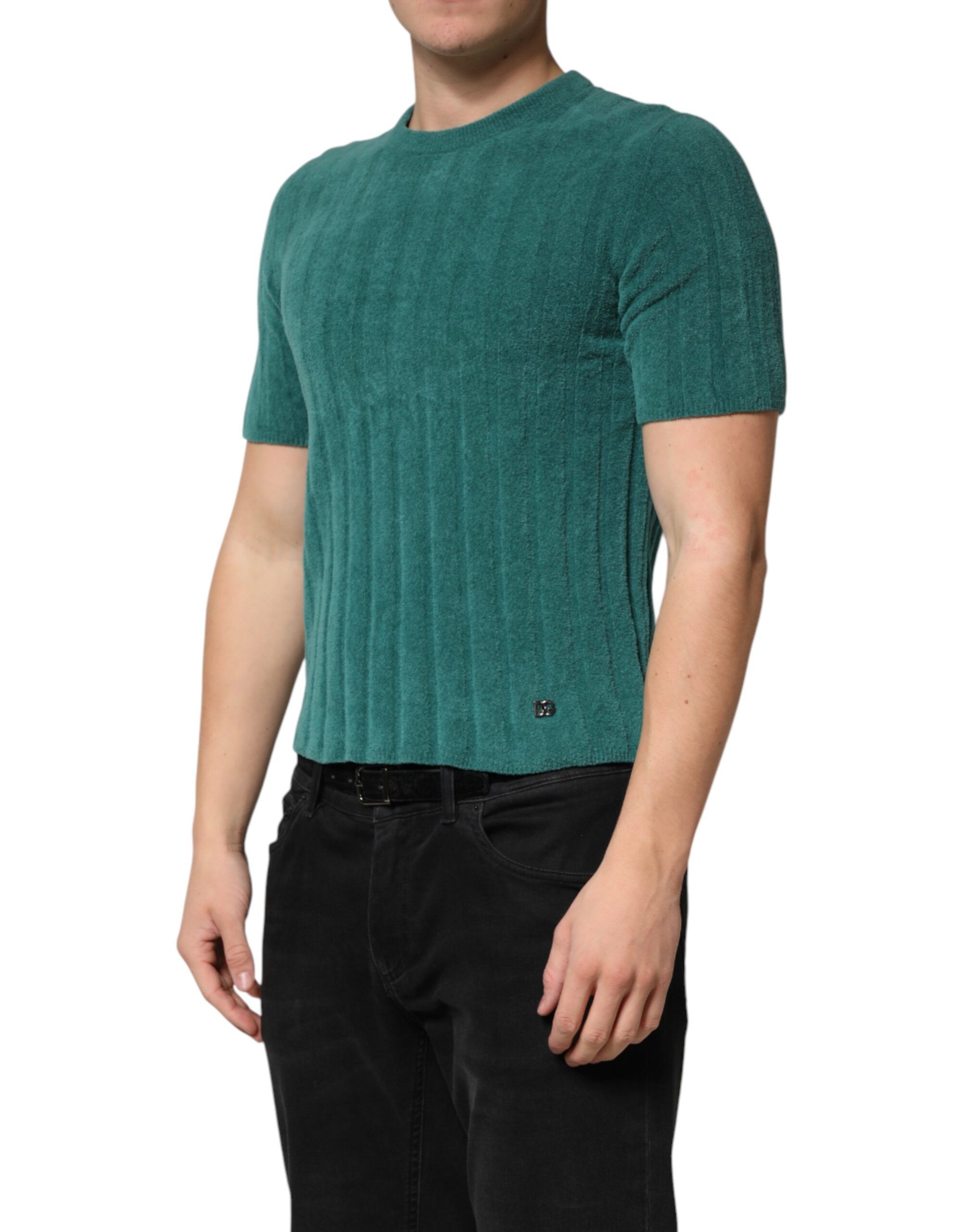 Cotton Blend Men Crew Neck Men's T-shirt - Dolce & Gabbana - Modalova