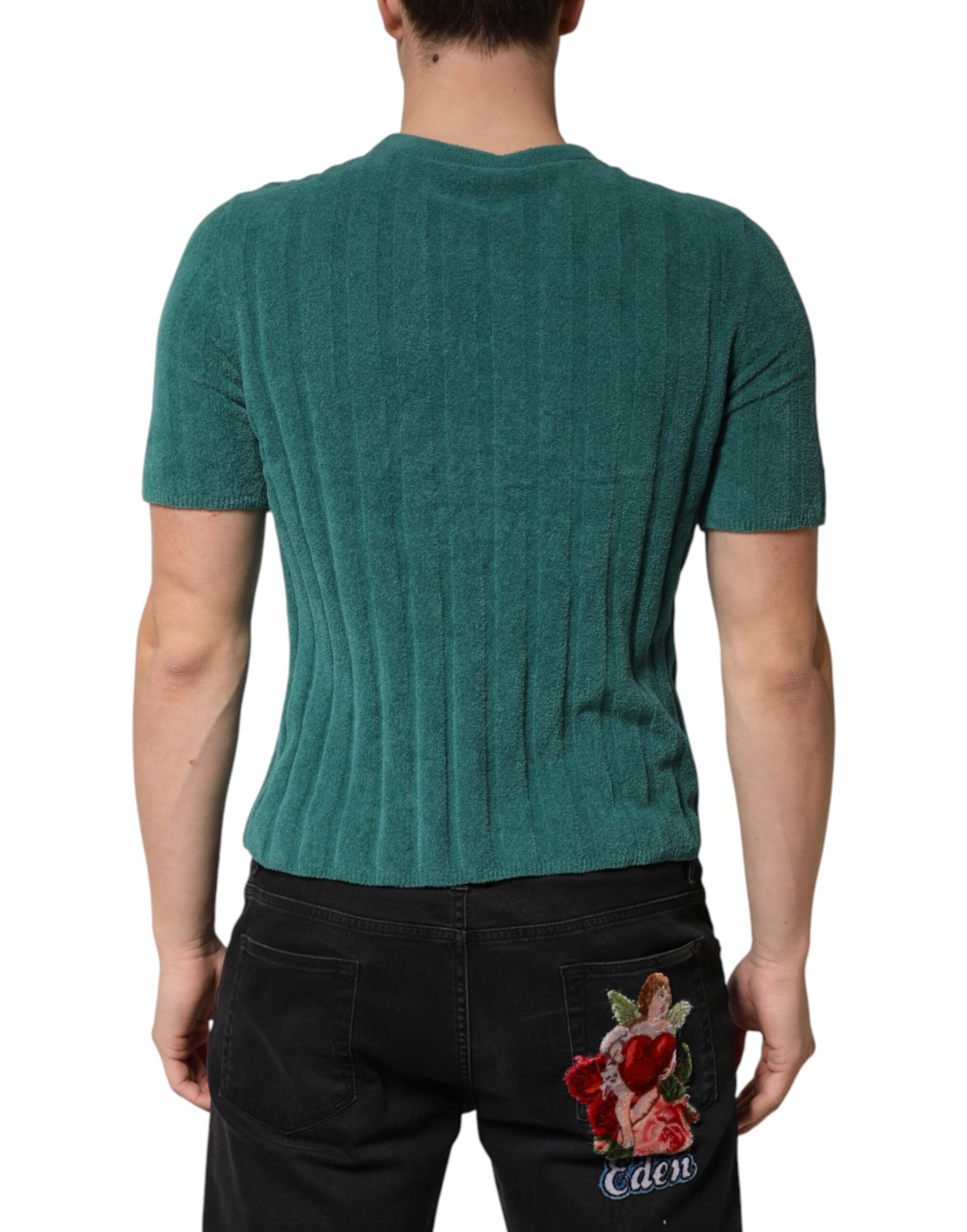 Cotton Blend Men Crew Neck Men's T-shirt - Dolce & Gabbana - Modalova