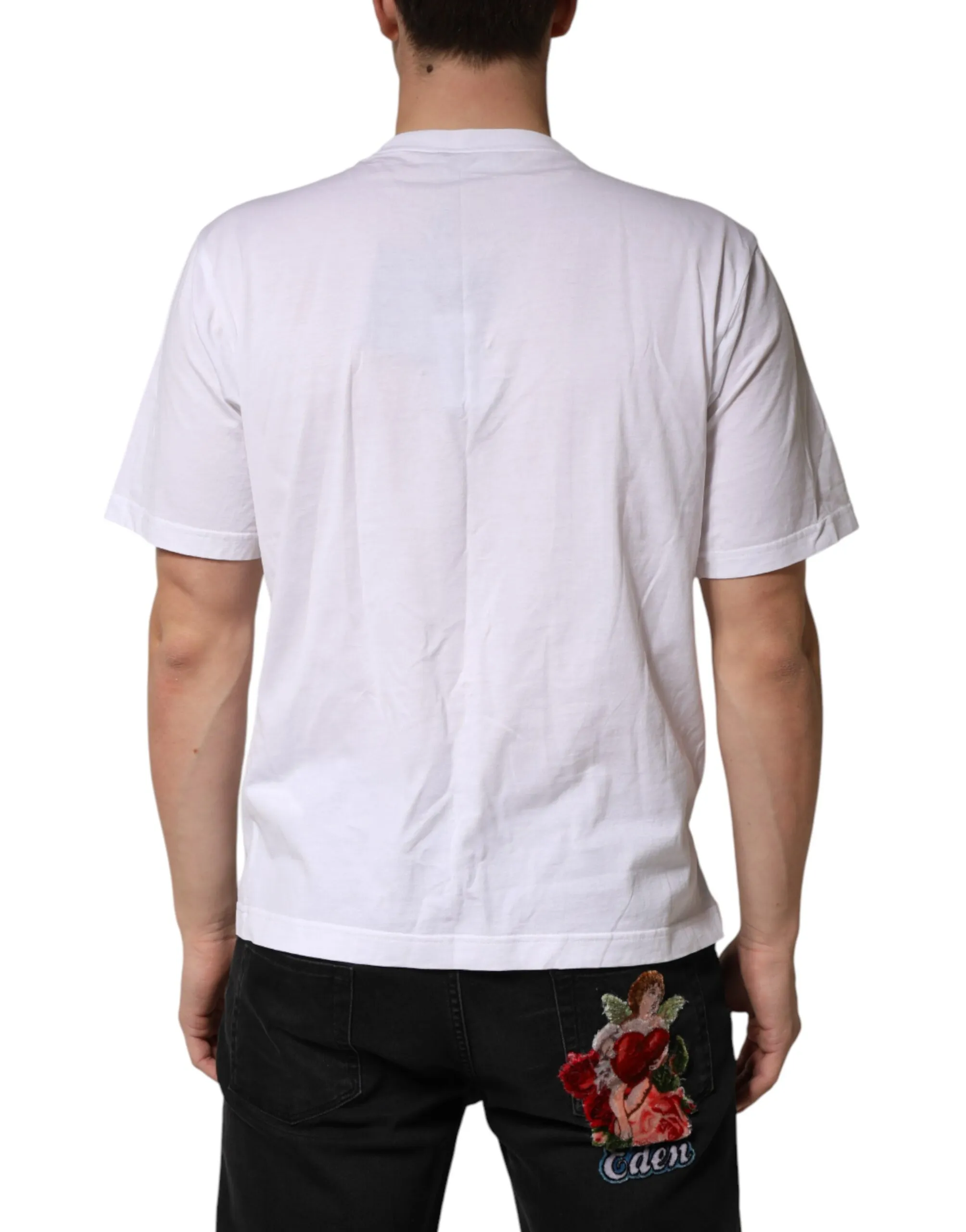 Cotton Necklace Embellished Men's T-shirt (Pre-Owned) - Dolce & Gabbana - Modalova