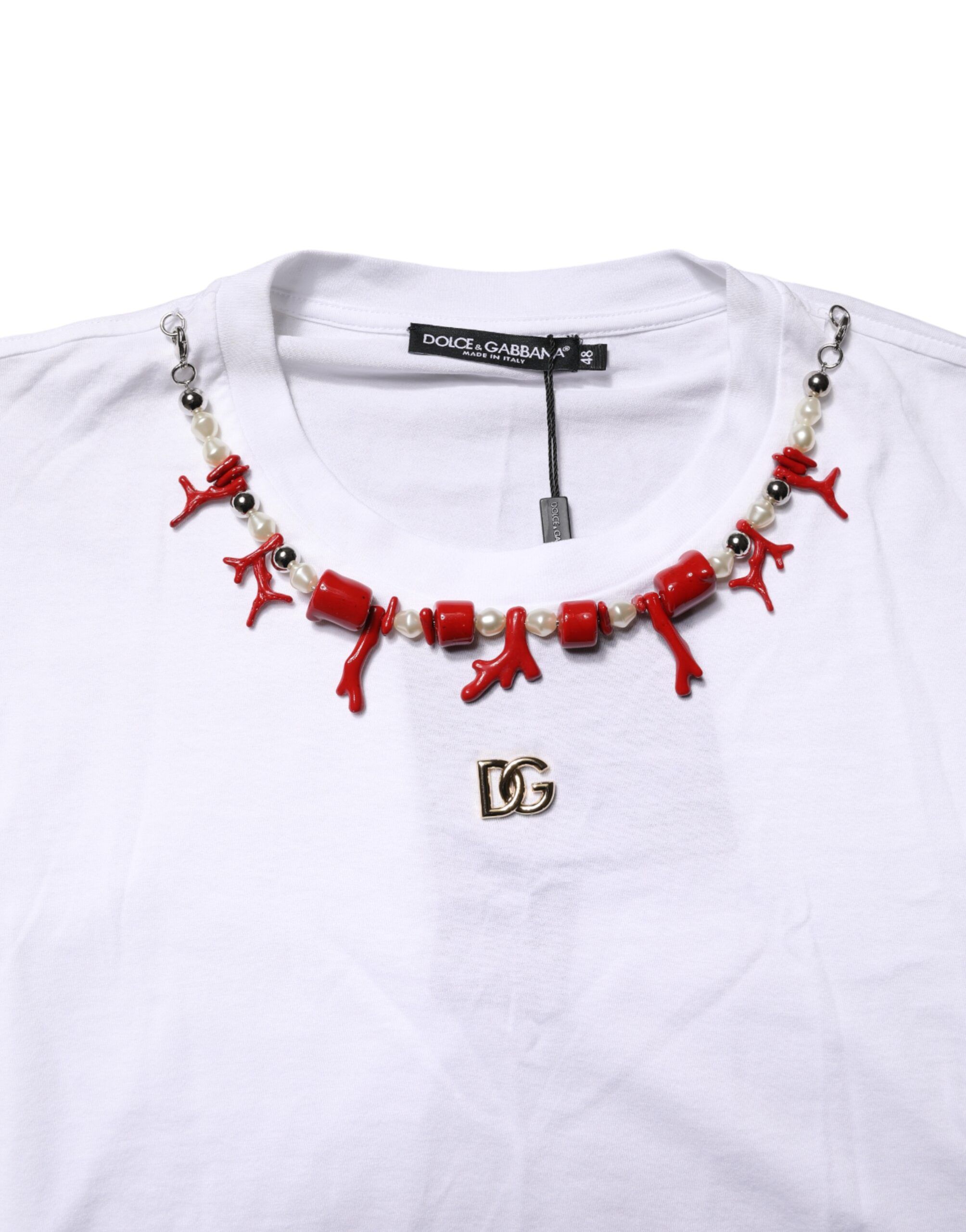 Cotton Necklace Embellished Men's T-shirt (Pre-Owned) - Dolce & Gabbana - Modalova