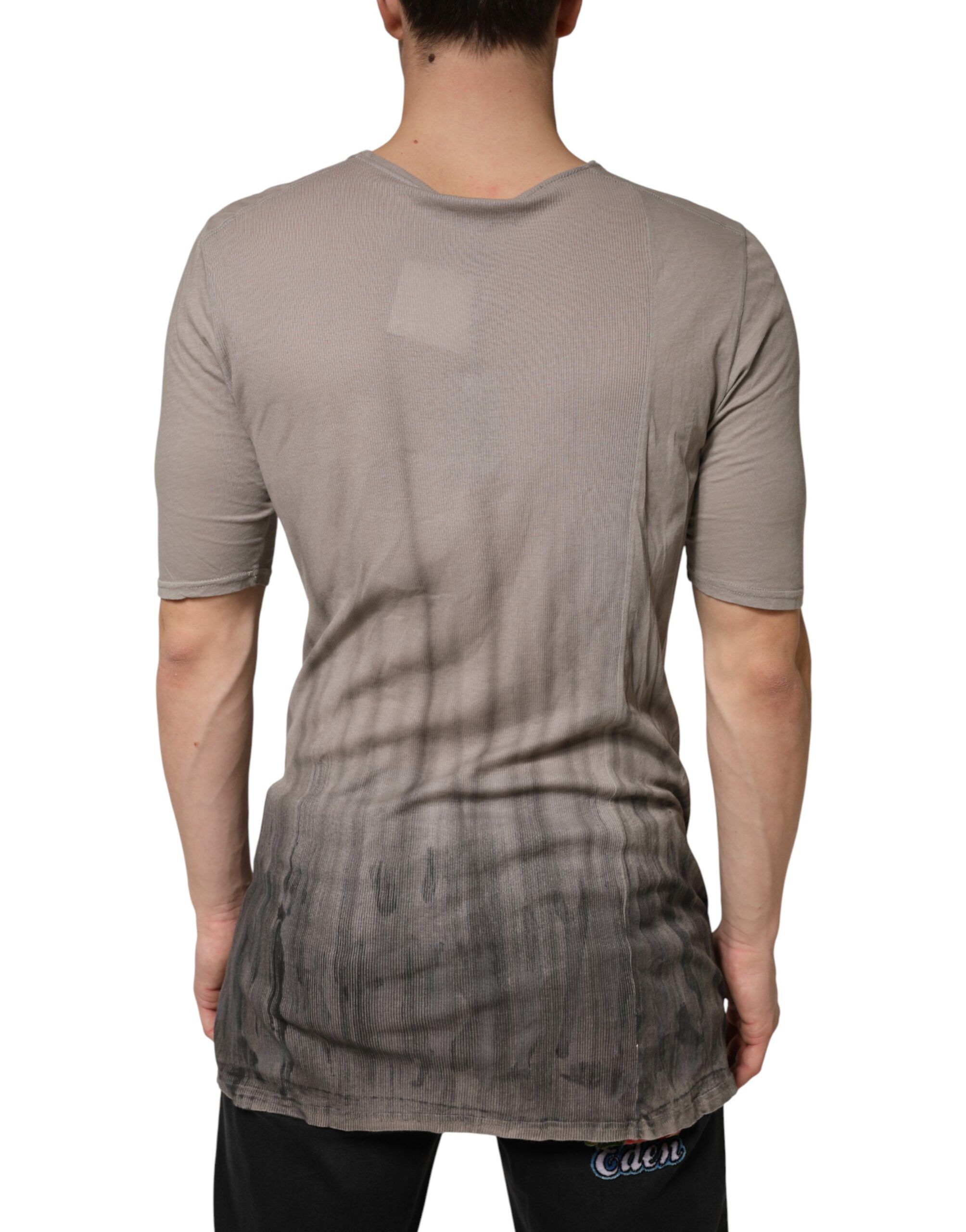 Two Tone Cotton Round Neck Short Sleeves Men's T-shirt (Pre-Owned) - Laneus - Modalova