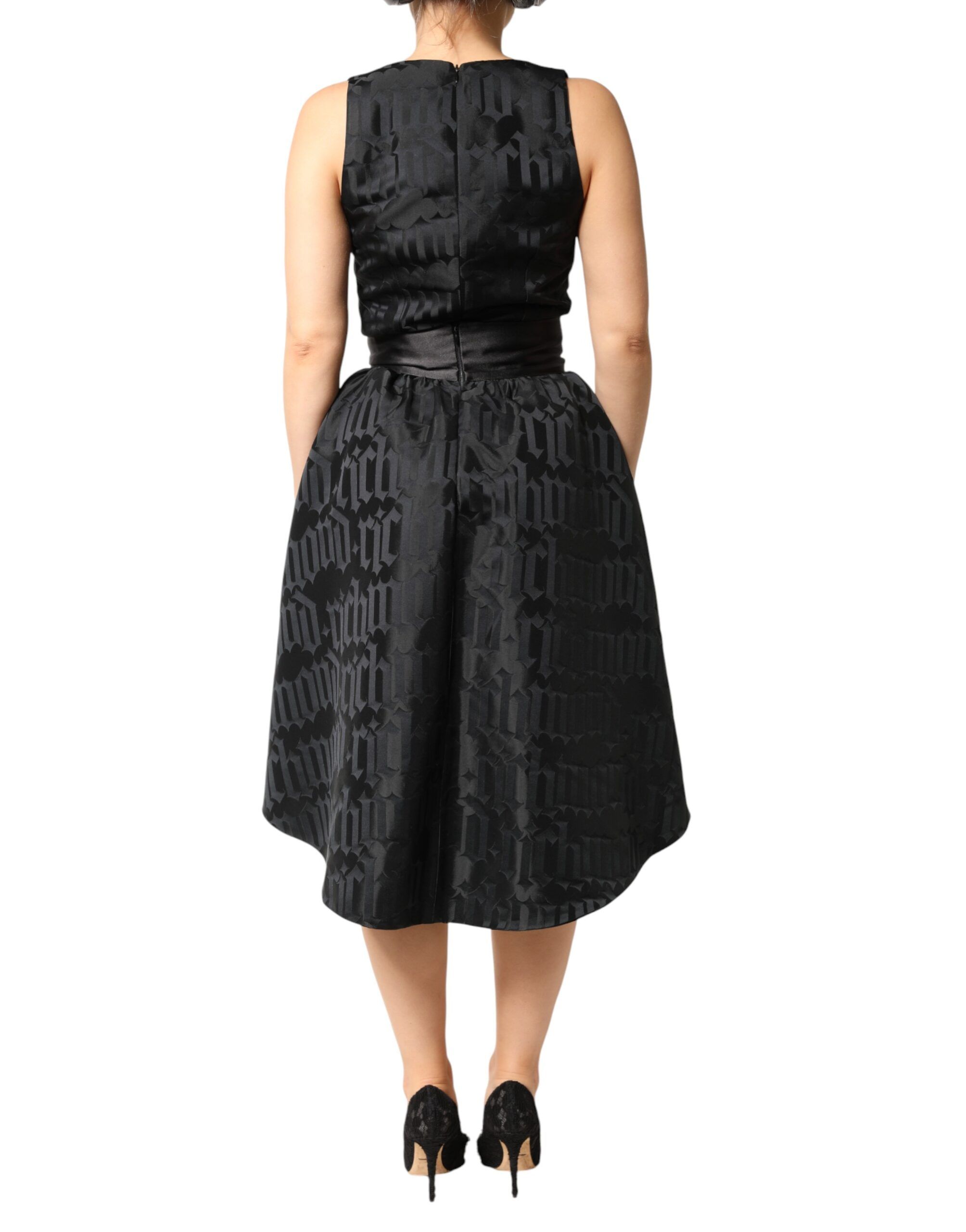 Jacquard Deep V-neck Sleeveless 2 Pc Women's Dress - John Richmond - Modalova