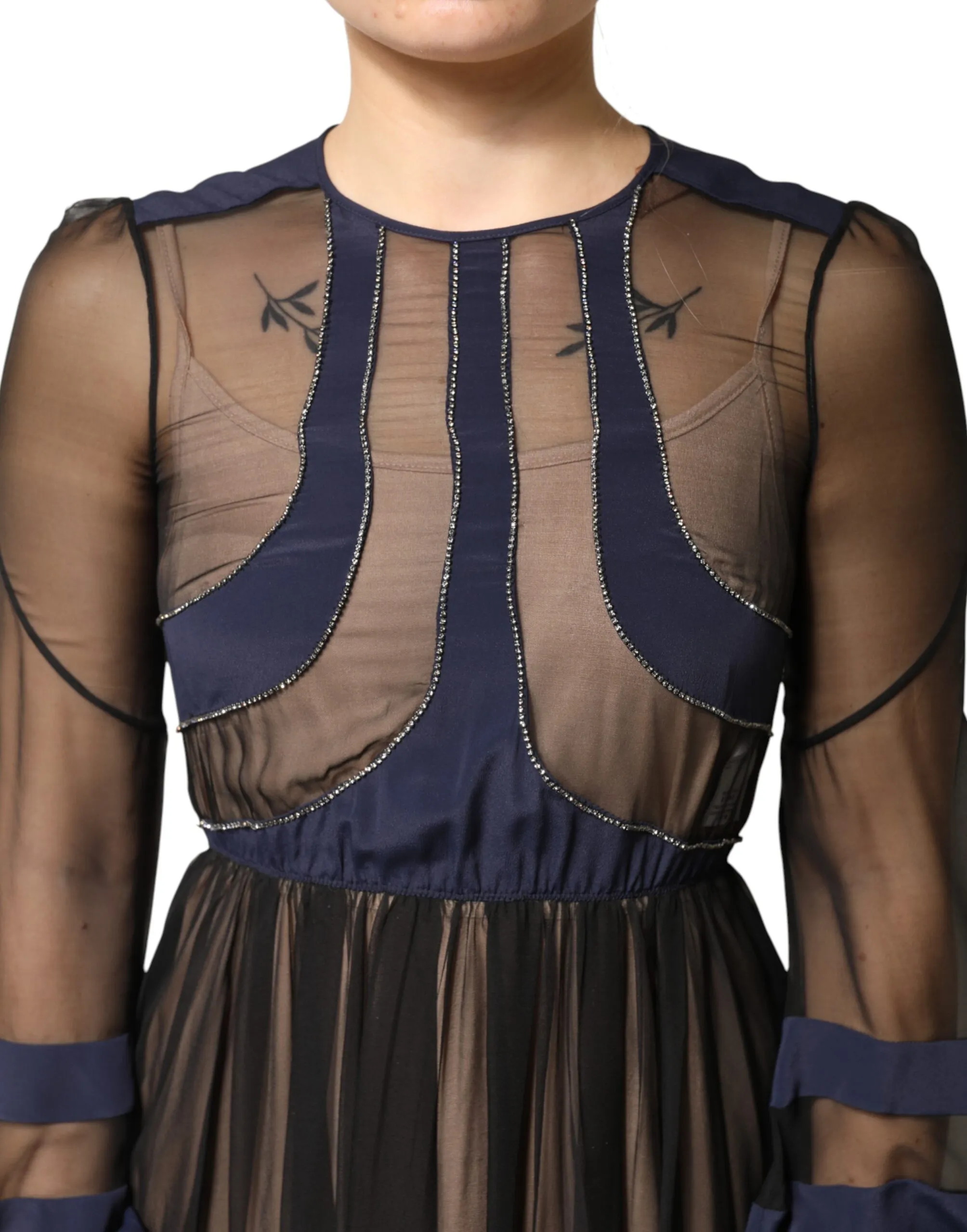Long Sleeves Sheer Silk Sheath A-line Midi Women's Dress (Pre-Owned) - N.21 - Modalova