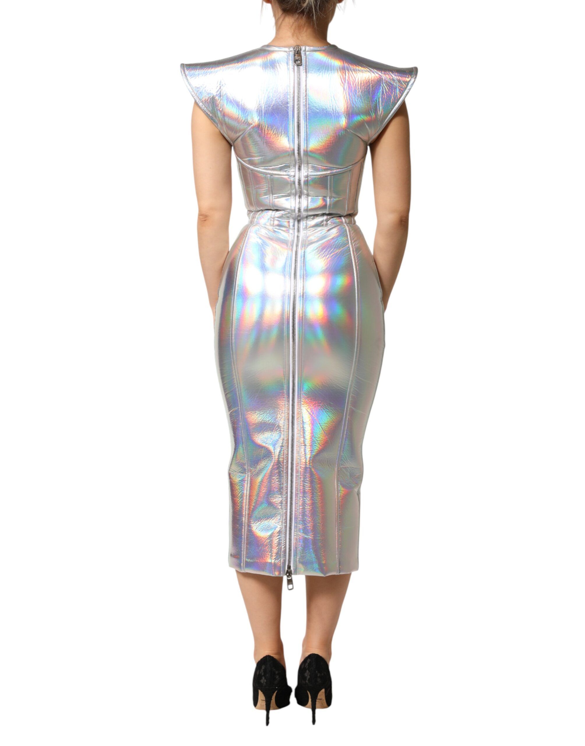 Iridescent Bodycon Sheath Midi Women's Dress - Dolce & Gabbana - Modalova