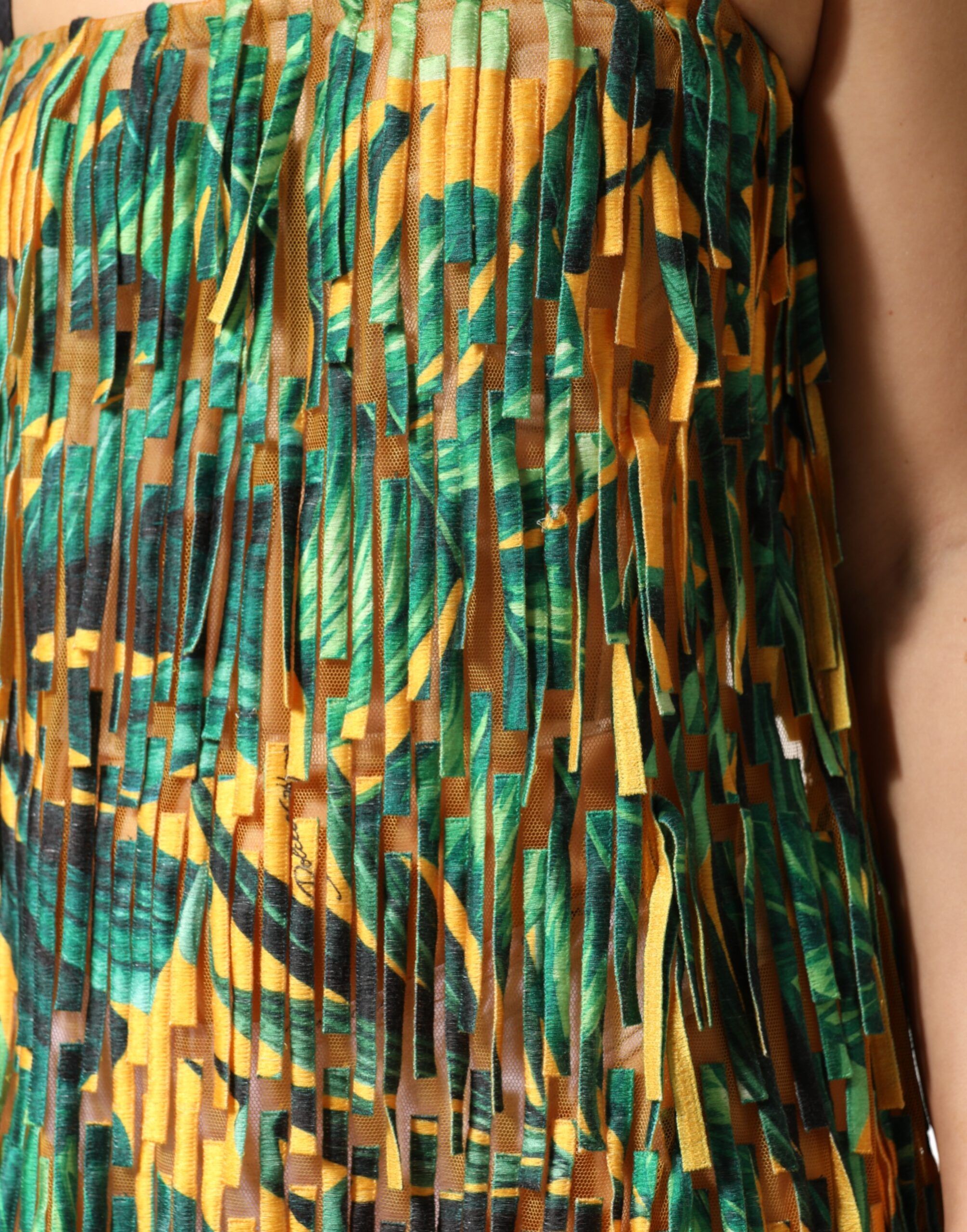 Tropical Print Fringe Maxi Women's Dress - Dolce & Gabbana - Modalova