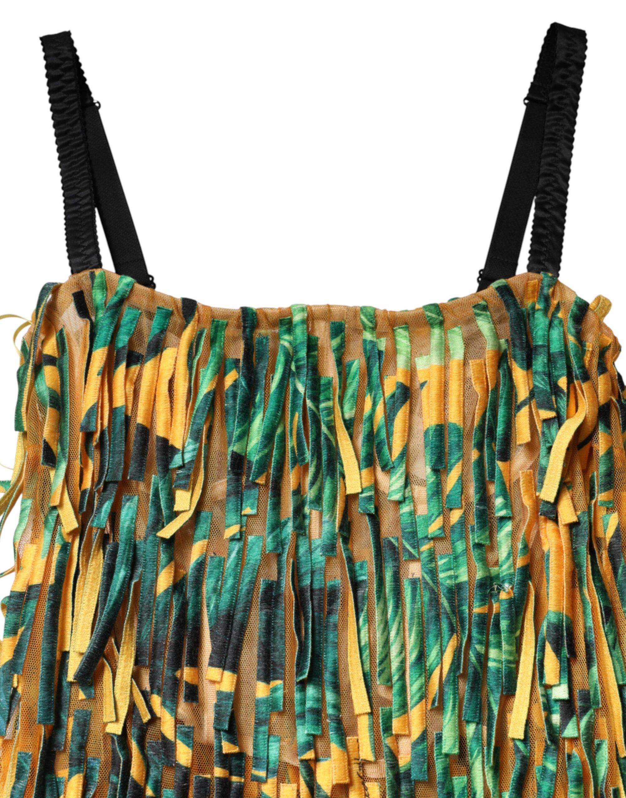 Tropical Print Fringe Maxi Women's Dress - Dolce & Gabbana - Modalova