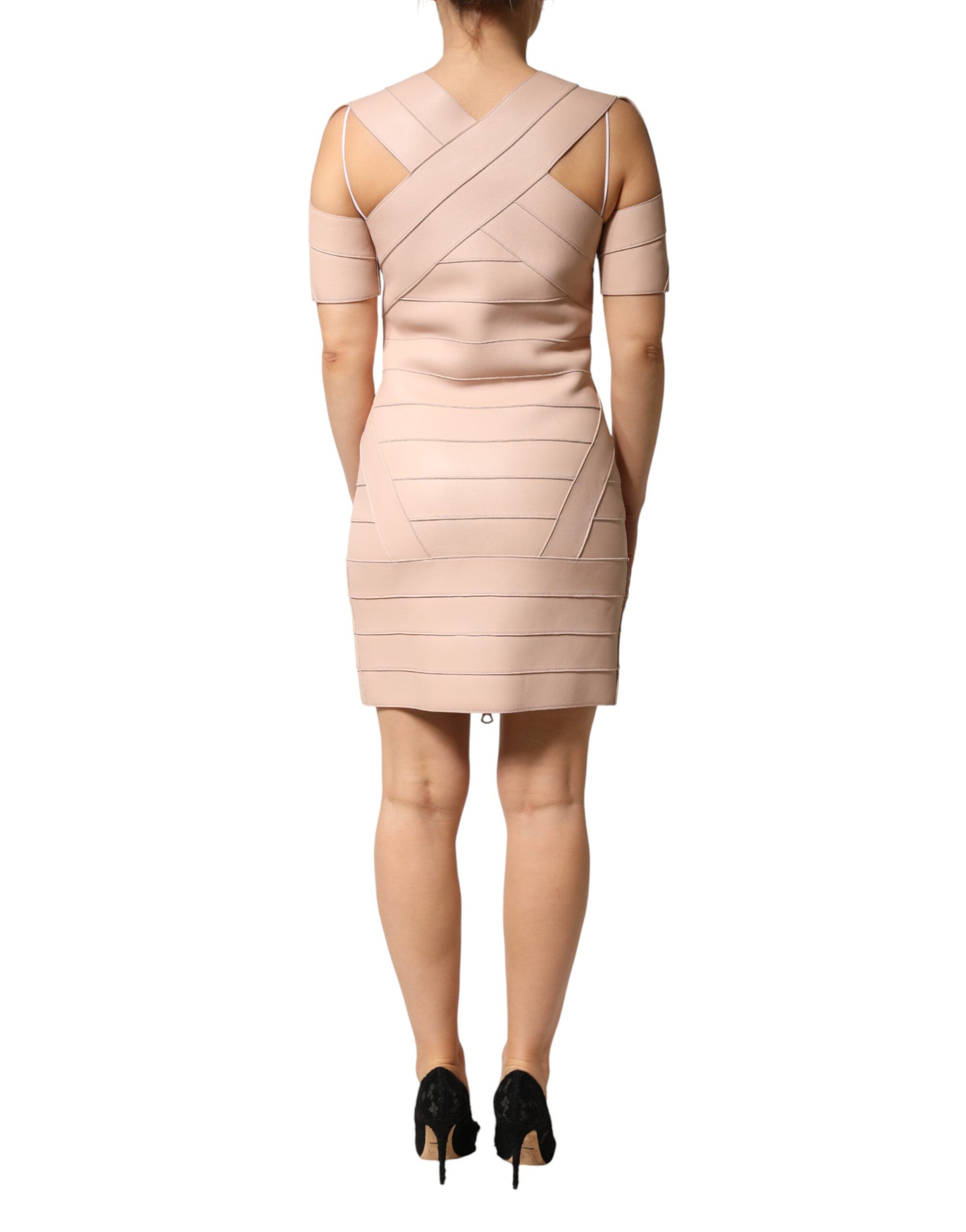 Leather Short Sleeves Sheath Mini Women's Dress (Pre-Owned) - Dsquared² - Modalova