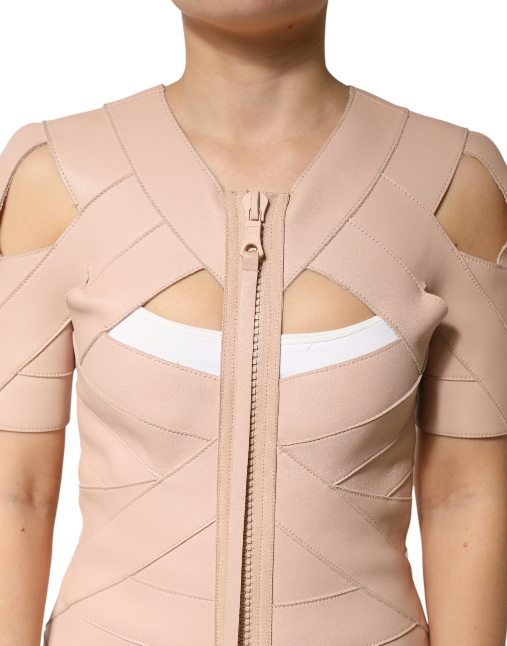 Leather Short Sleeves Sheath Mini Women's Dress (Pre-Owned) - Dsquared² - Modalova