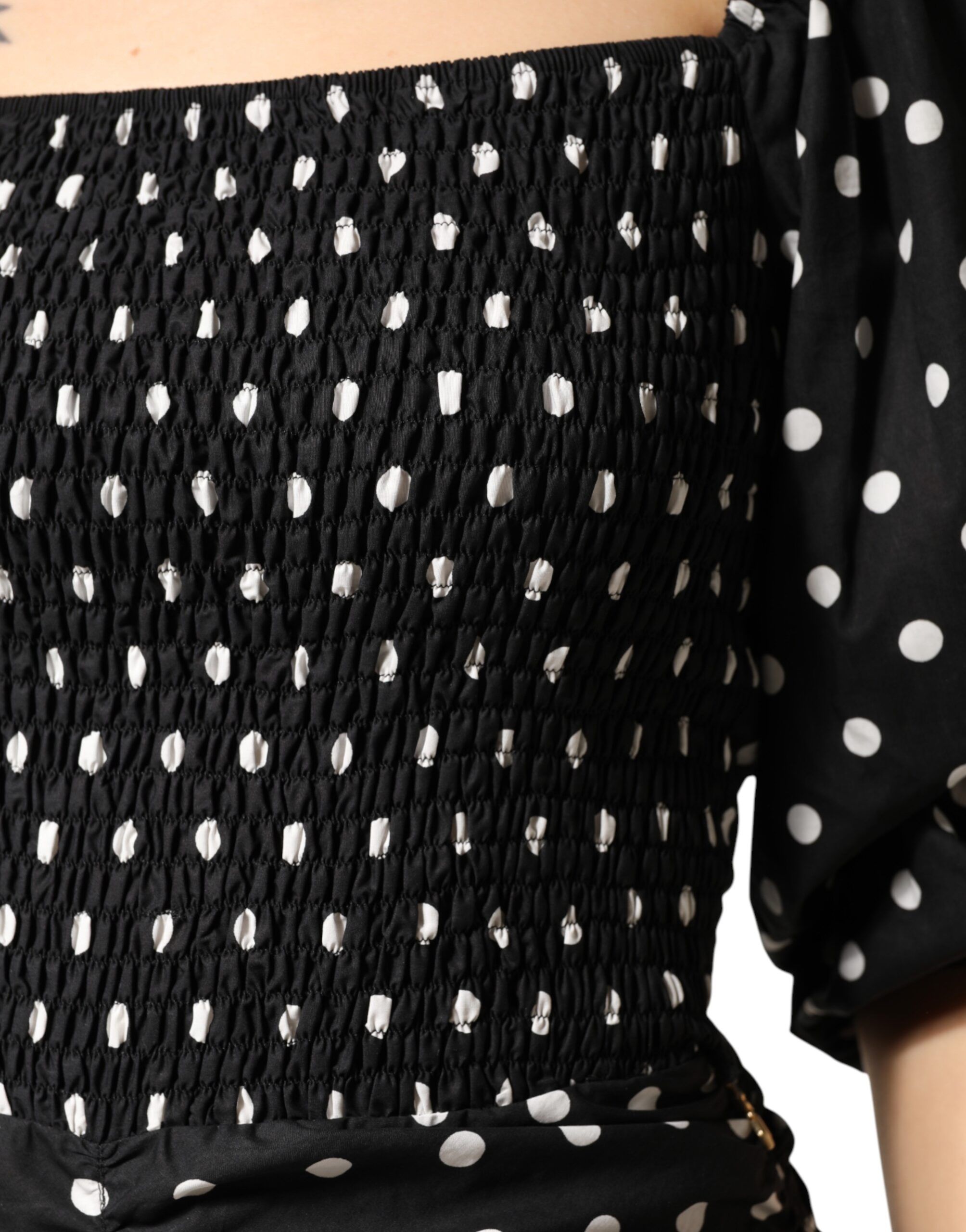 White Polka Dot Short Sleeves Mini Women's Dress (Pre-Owned) - Patrizia Pepe - Modalova