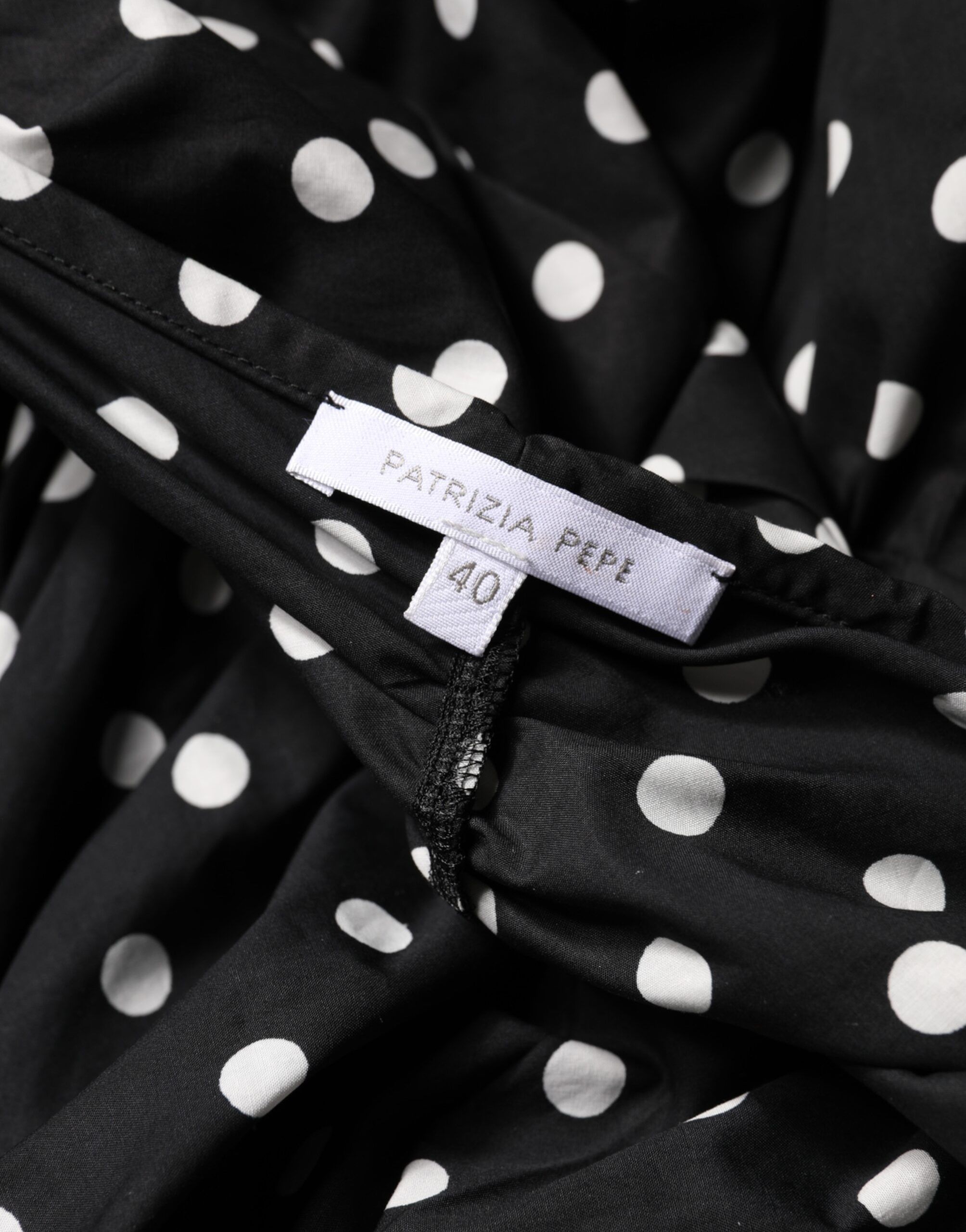 White Polka Dot Short Sleeves Mini Women's Dress (Pre-Owned) - Patrizia Pepe - Modalova