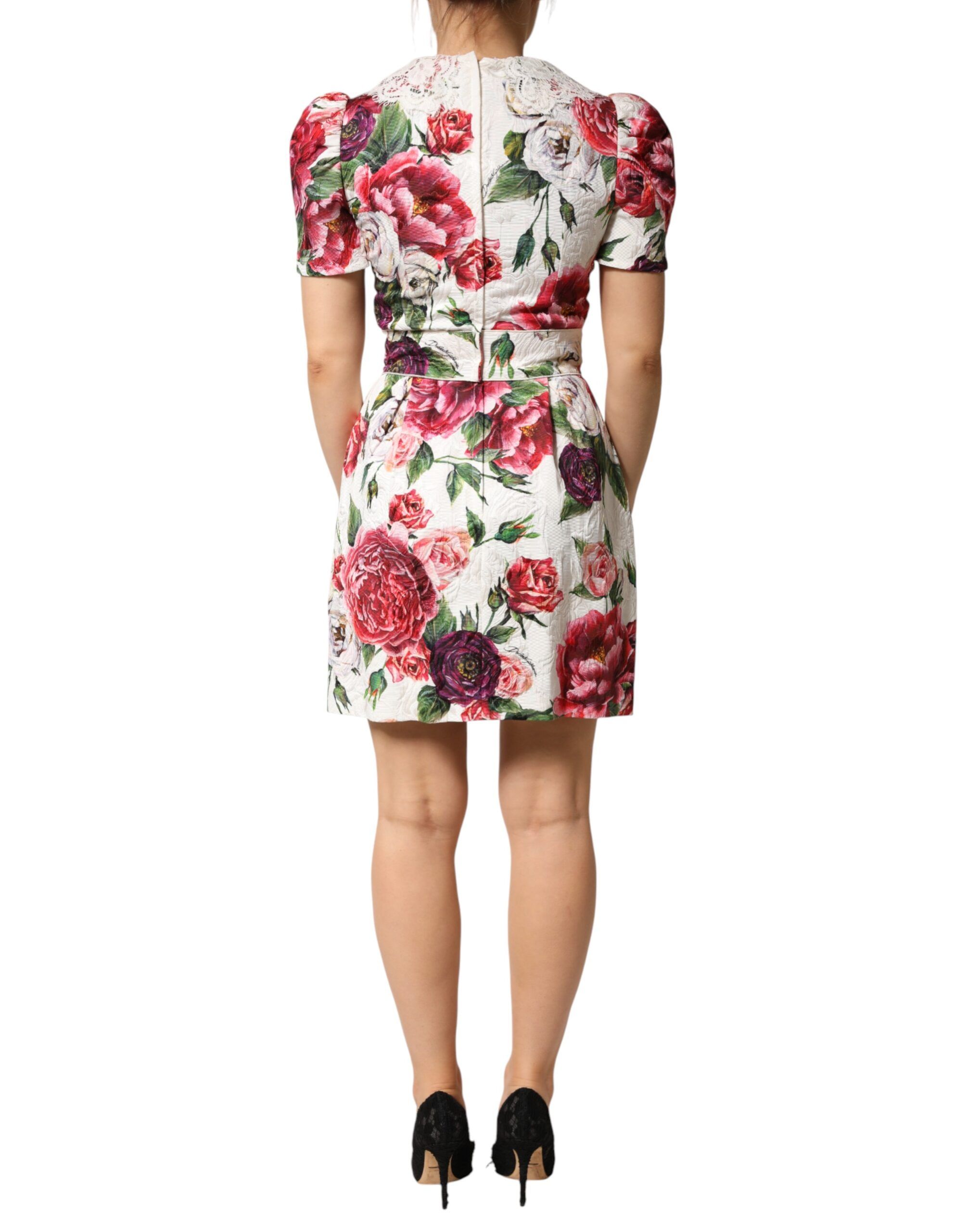 Floral Embellished Sheath Mini Women's Dress - Dolce & Gabbana - Modalova