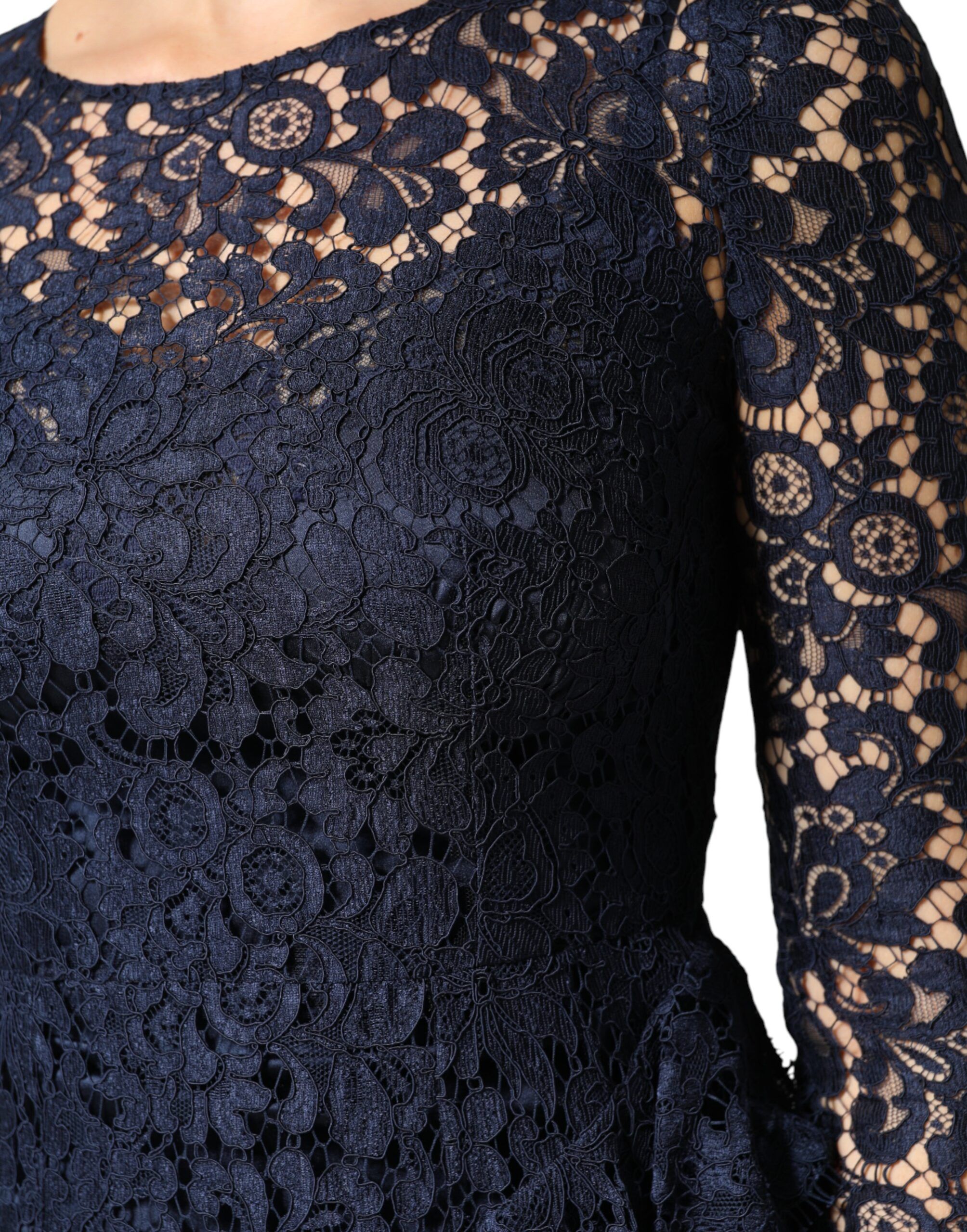 Lace Ruffle A-line Knee Length Women's Dress - Dolce & Gabbana - Modalova