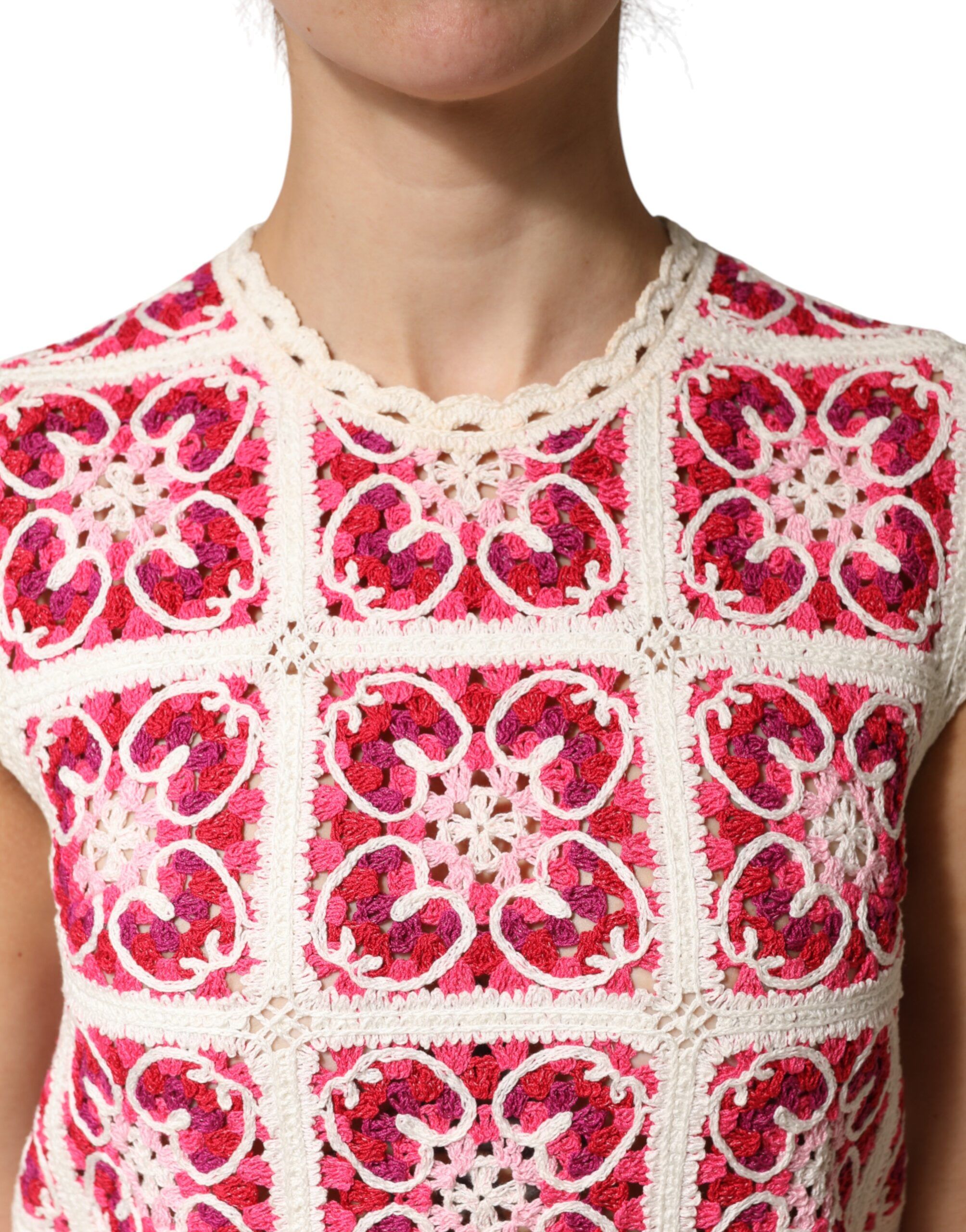 Brick Stitched Crochet Mini Women's Dress - Dolce & Gabbana - Modalova