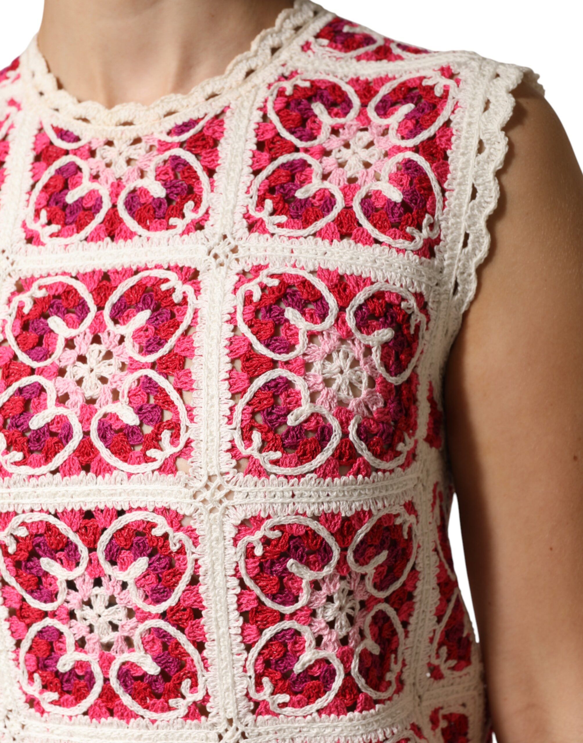 Brick Stitched Crochet Mini Women's Dress - Dolce & Gabbana - Modalova