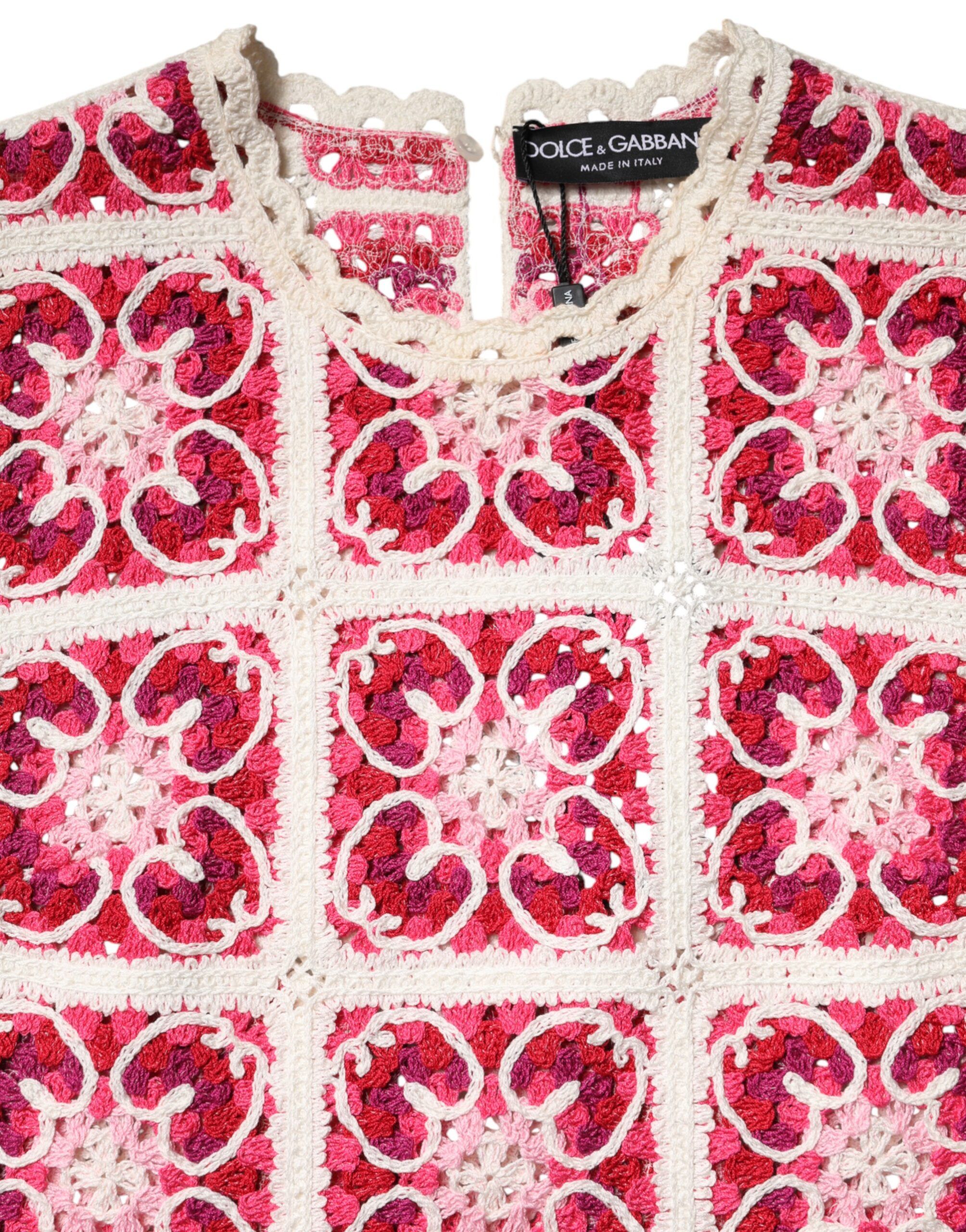 Brick Stitched Crochet Mini Women's Dress - Dolce & Gabbana - Modalova