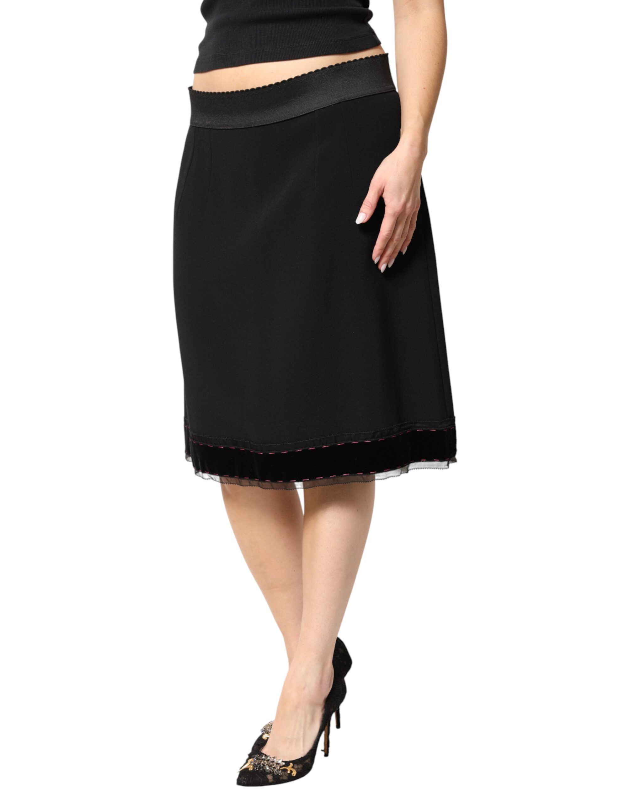 Mid Waist A-line Knee Length Women's Skirt - Dolce & Gabbana - Modalova