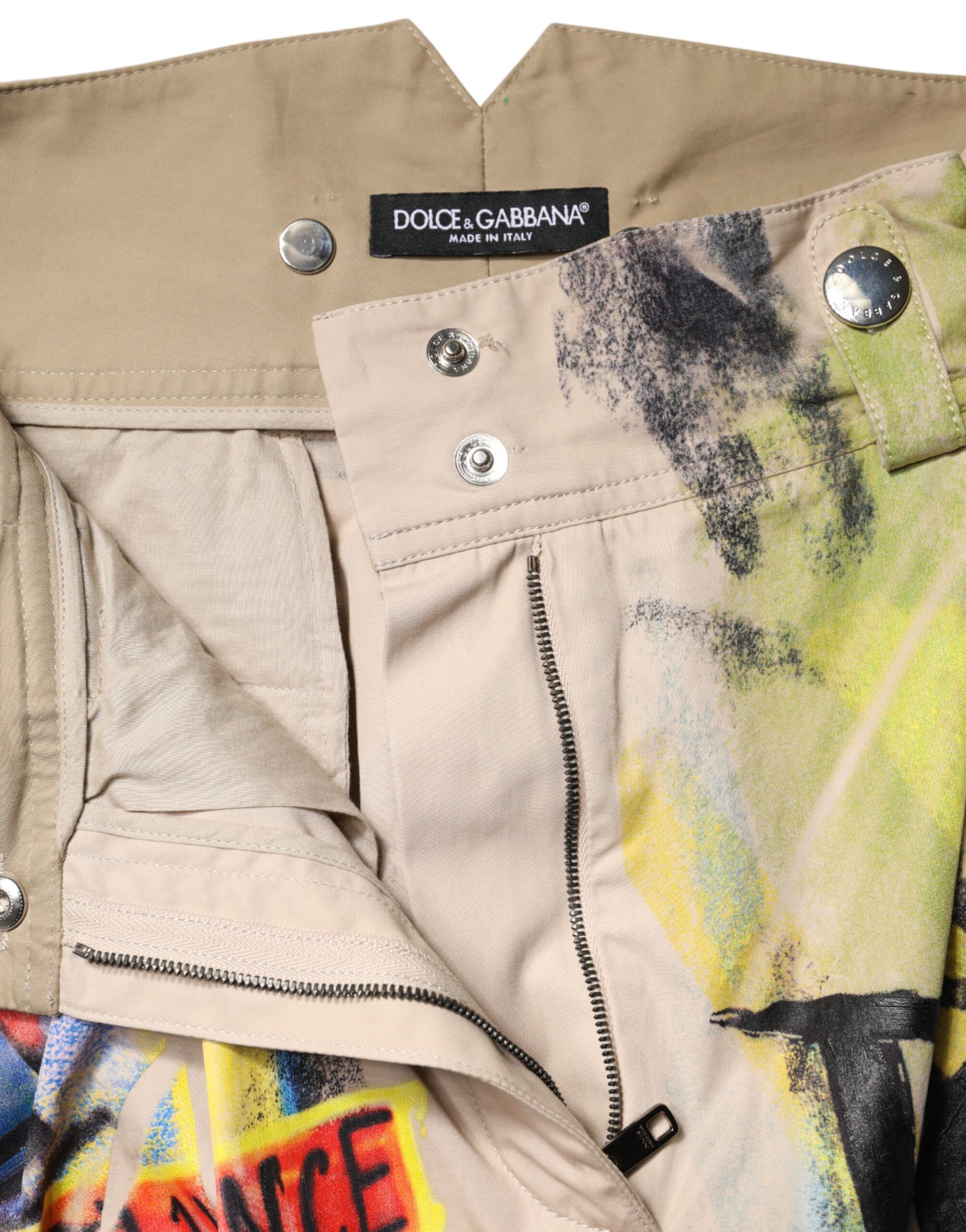 Graffiti HighWaist Bermuda Women's Shorts - Dolce & Gabbana - Modalova