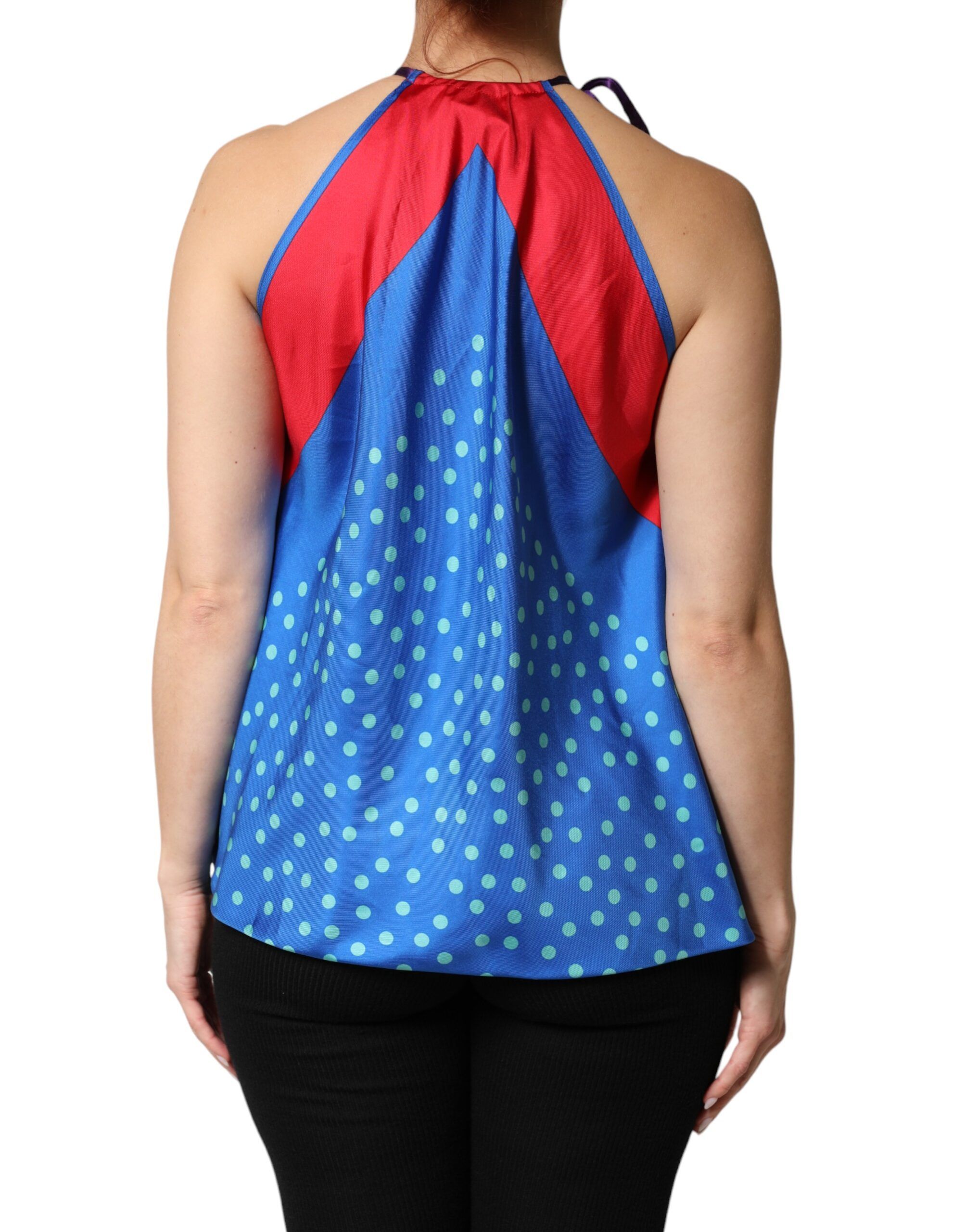 Polka Dot Tie Halter Blouse Women's Top - Dolce & Gabbana - Modalova