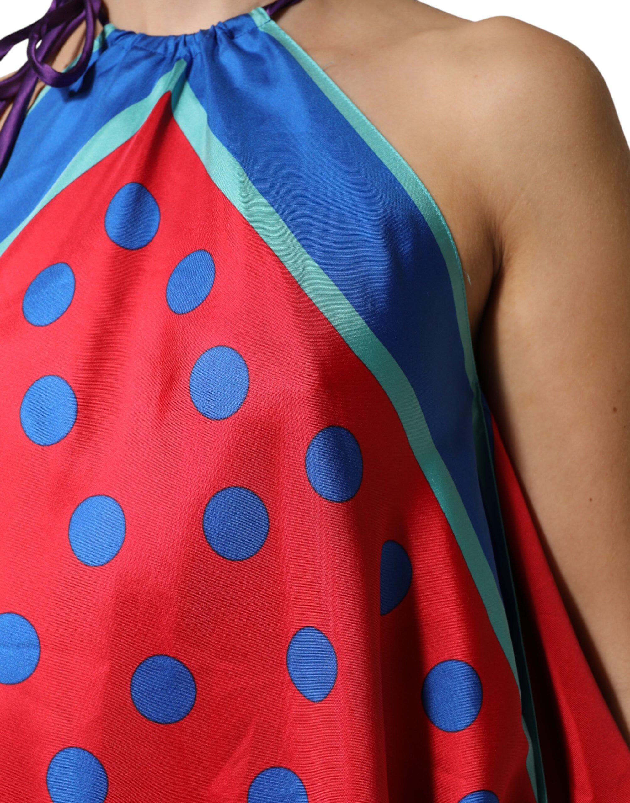 Polka Dot Tie Halter Blouse Women's Top - Dolce & Gabbana - Modalova