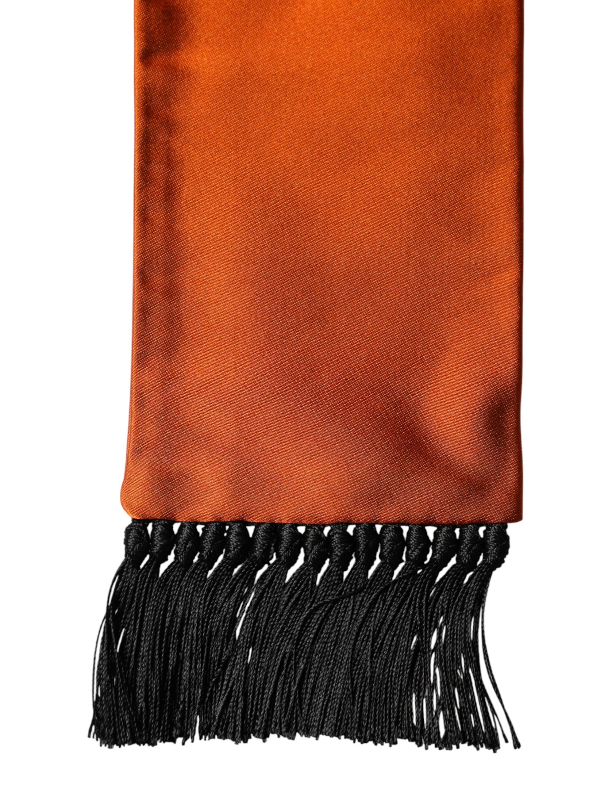 Silk Fringes Neck Wrap Foulard Men's Scarf - Dolce & Gabbana - Modalova