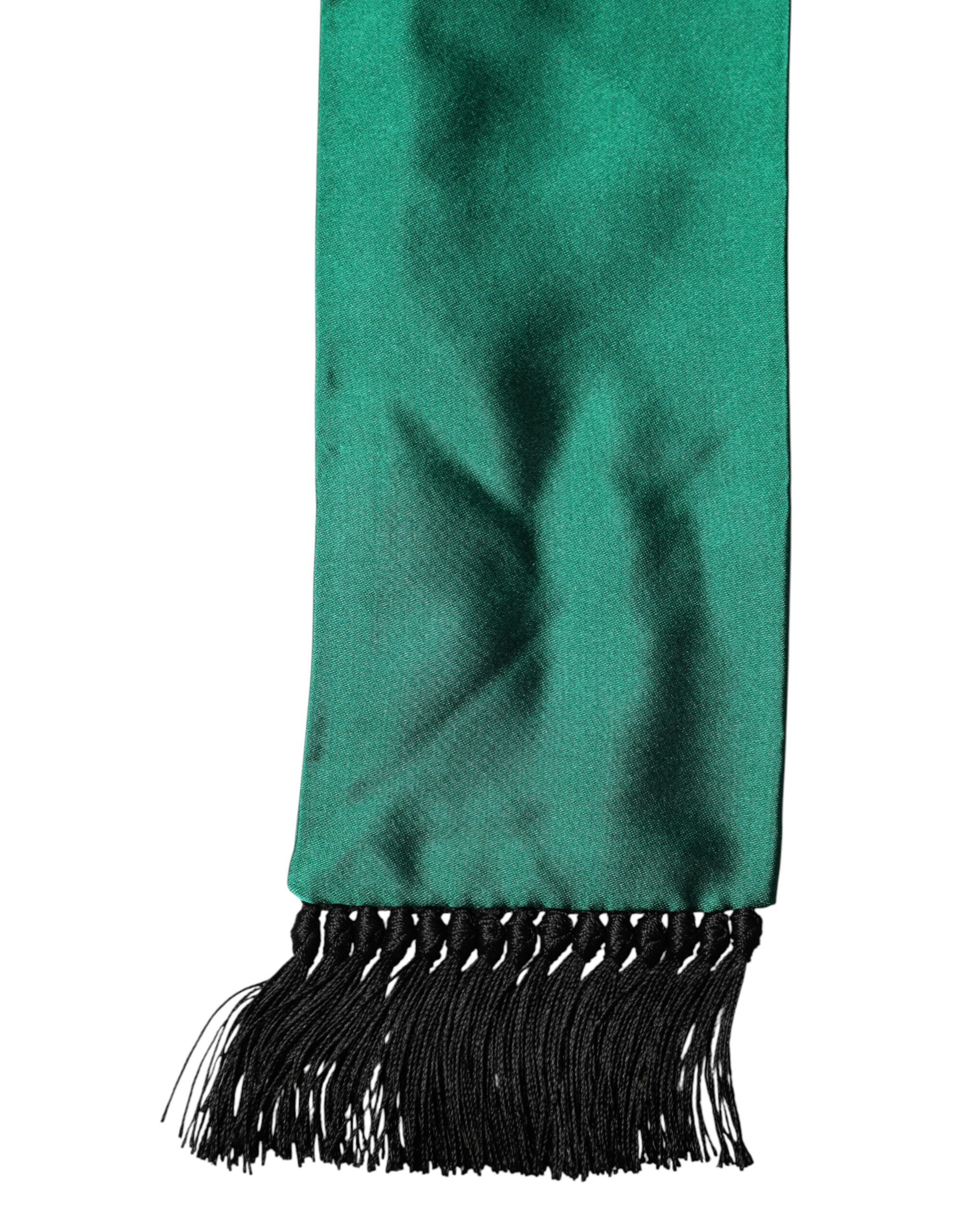 Silk Fringes Neck Wrap Foulard Men's Scarf - Dolce & Gabbana - Modalova