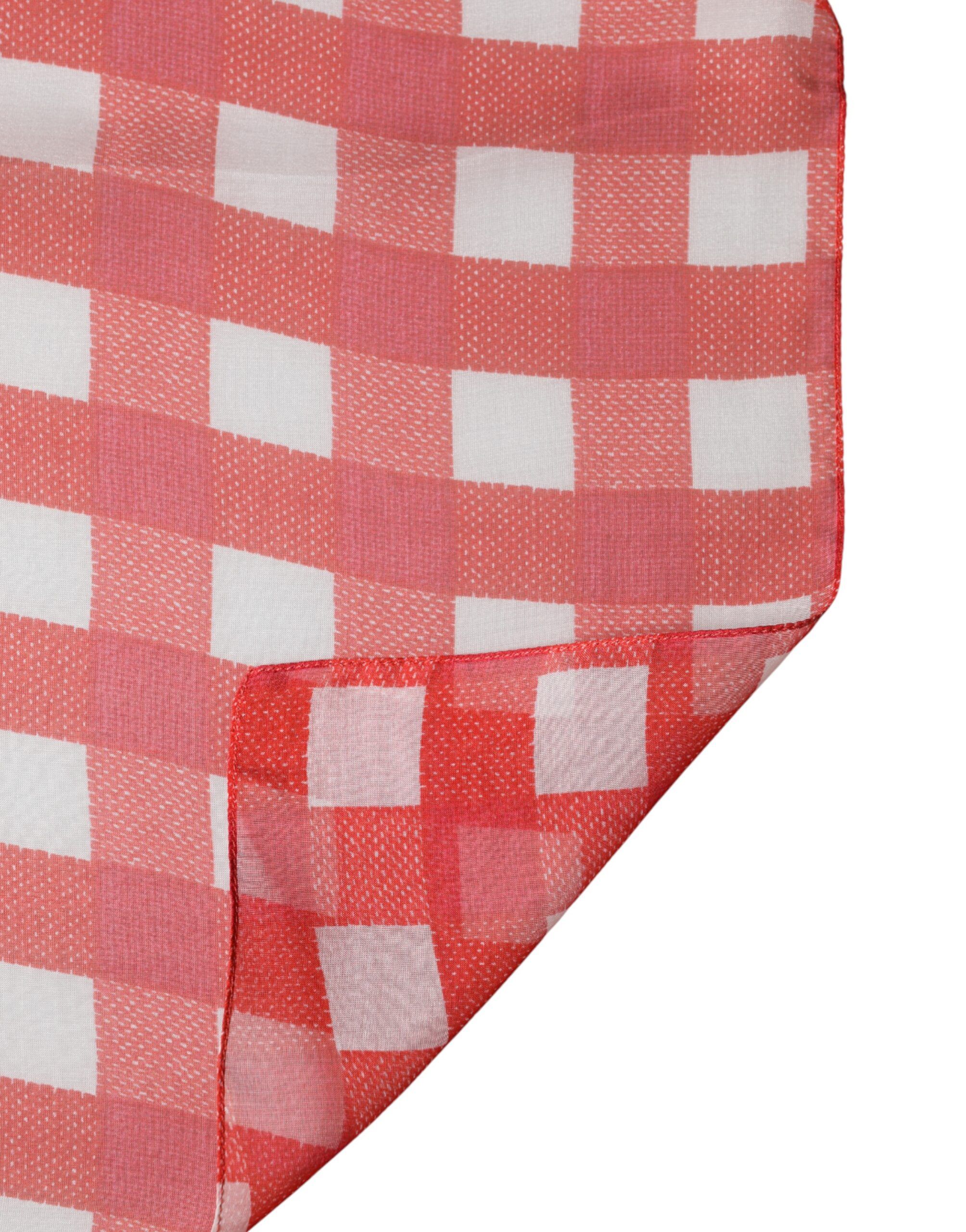 Red Checkered Stole Neck Wrap Shawl Men's Scarf - Dolce & Gabbana - Modalova