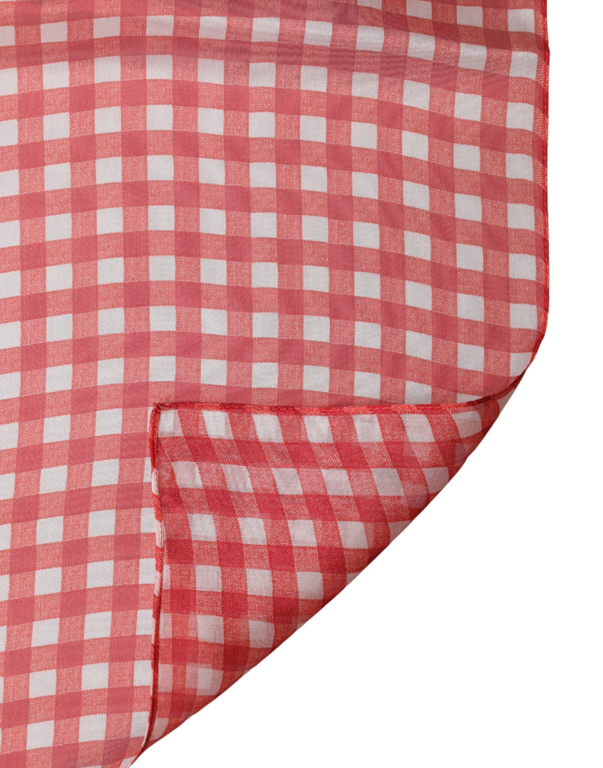 Red Checkered Plaid Neck Wrap Shawl Men's Scarf (Pre-Owned) - Dolce & Gabbana - Modalova