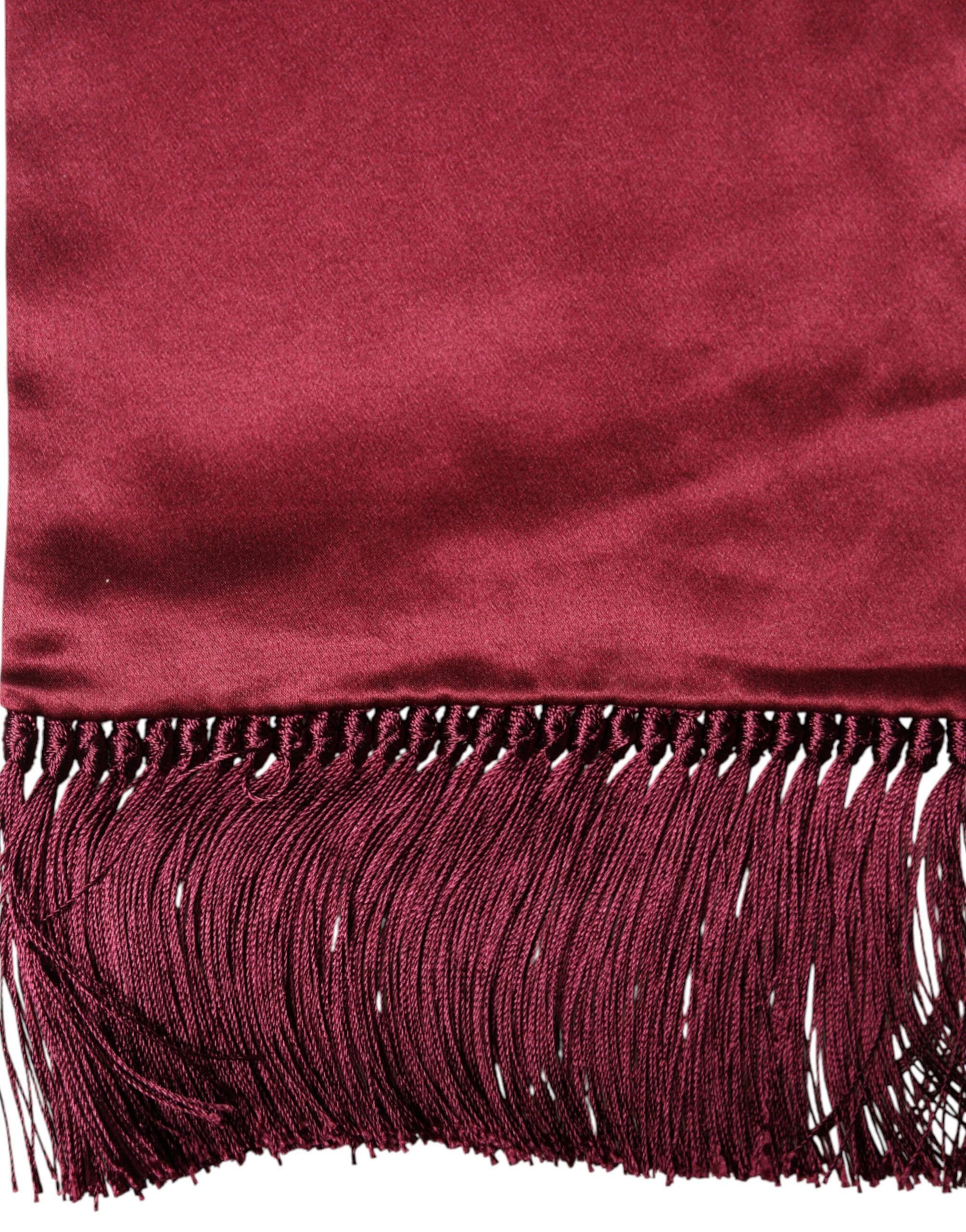Satin Silk Fringes Neck Foulard Men's Scarf (Pre-Owned) - Dolce & Gabbana - Modalova
